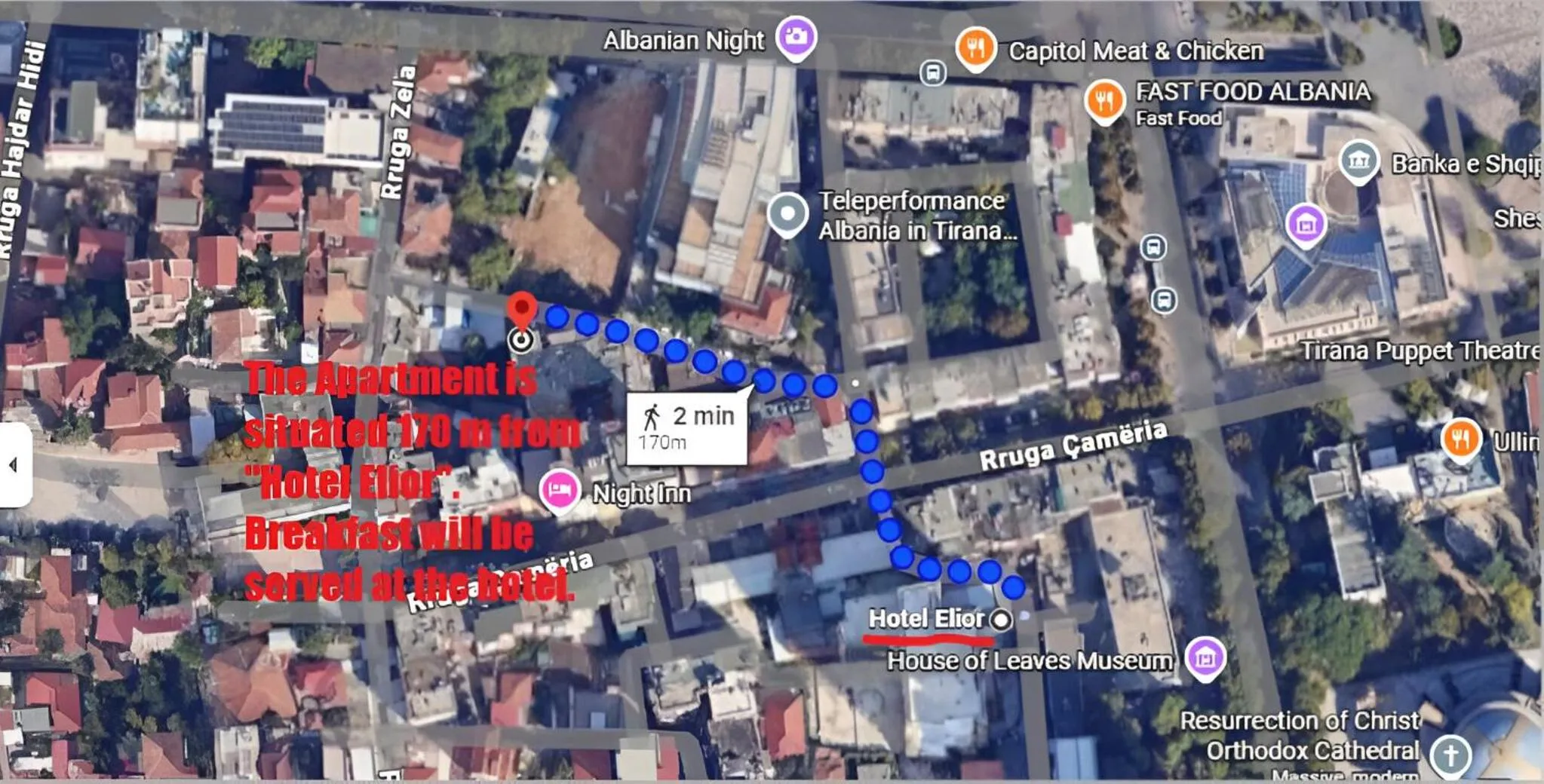 Location in Hotel Elior