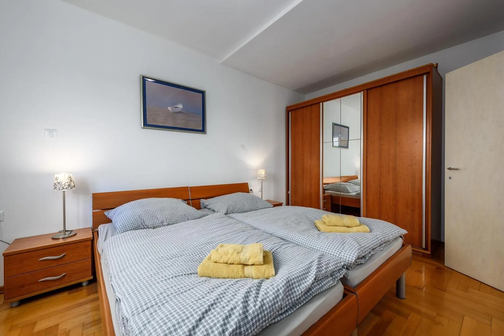 Bed in Adria Apartments