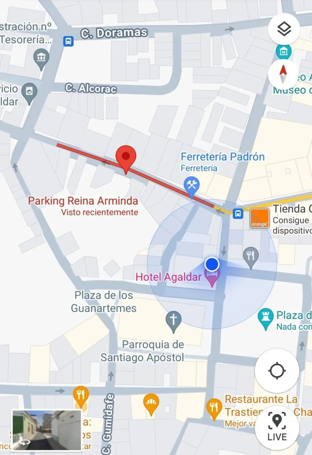 Parking in Hotel Emblemático Agáldar