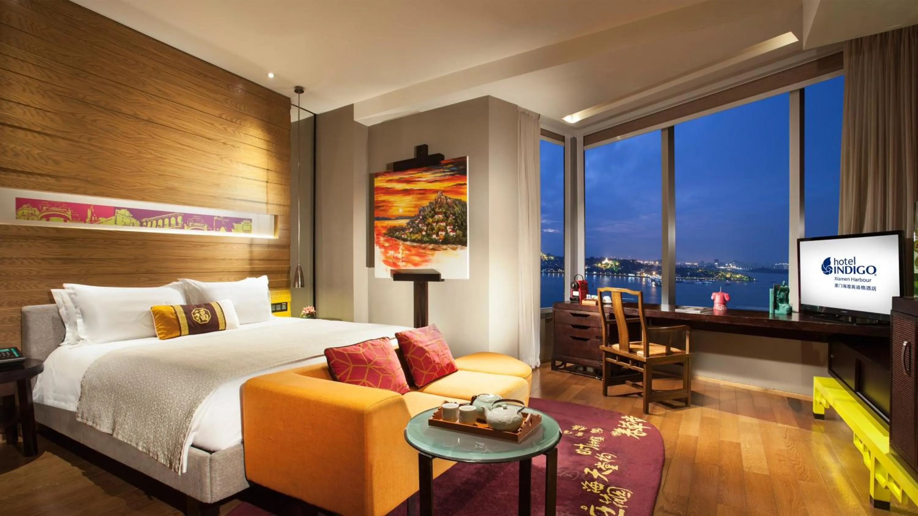 Photo of the whole room, Bed in Hotel Indigo Xiamen Harbour by IHG