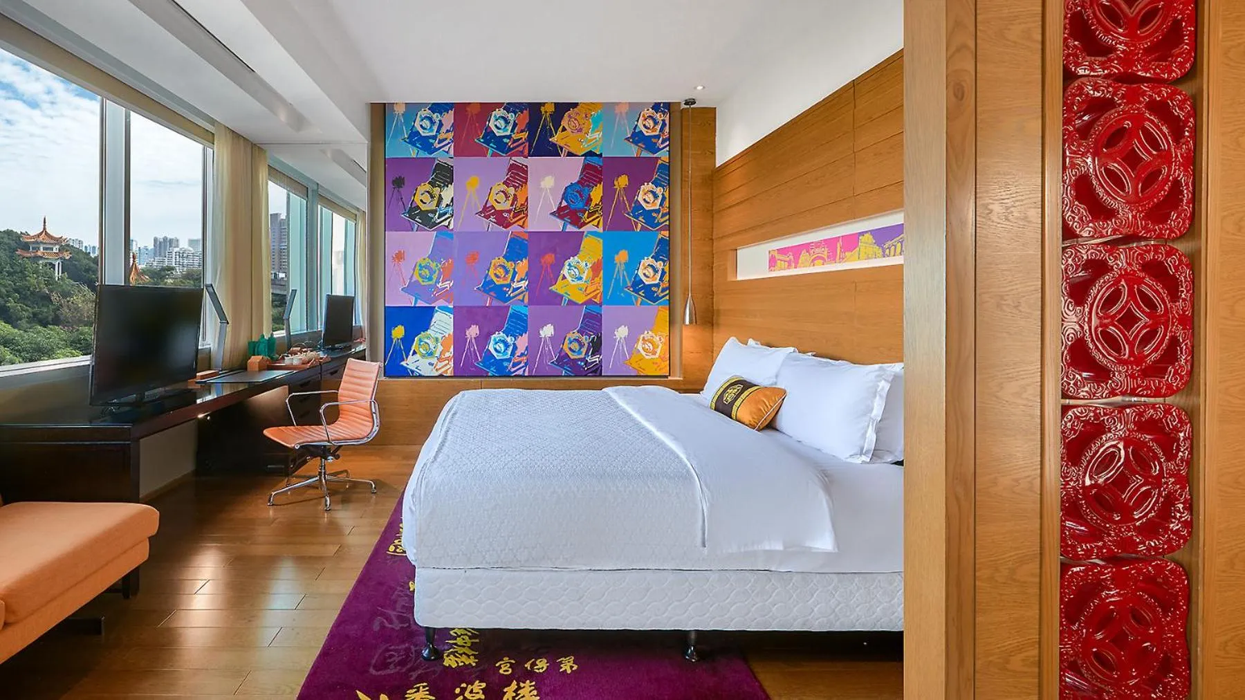 Bed in Hotel Indigo Xiamen Harbour by IHG