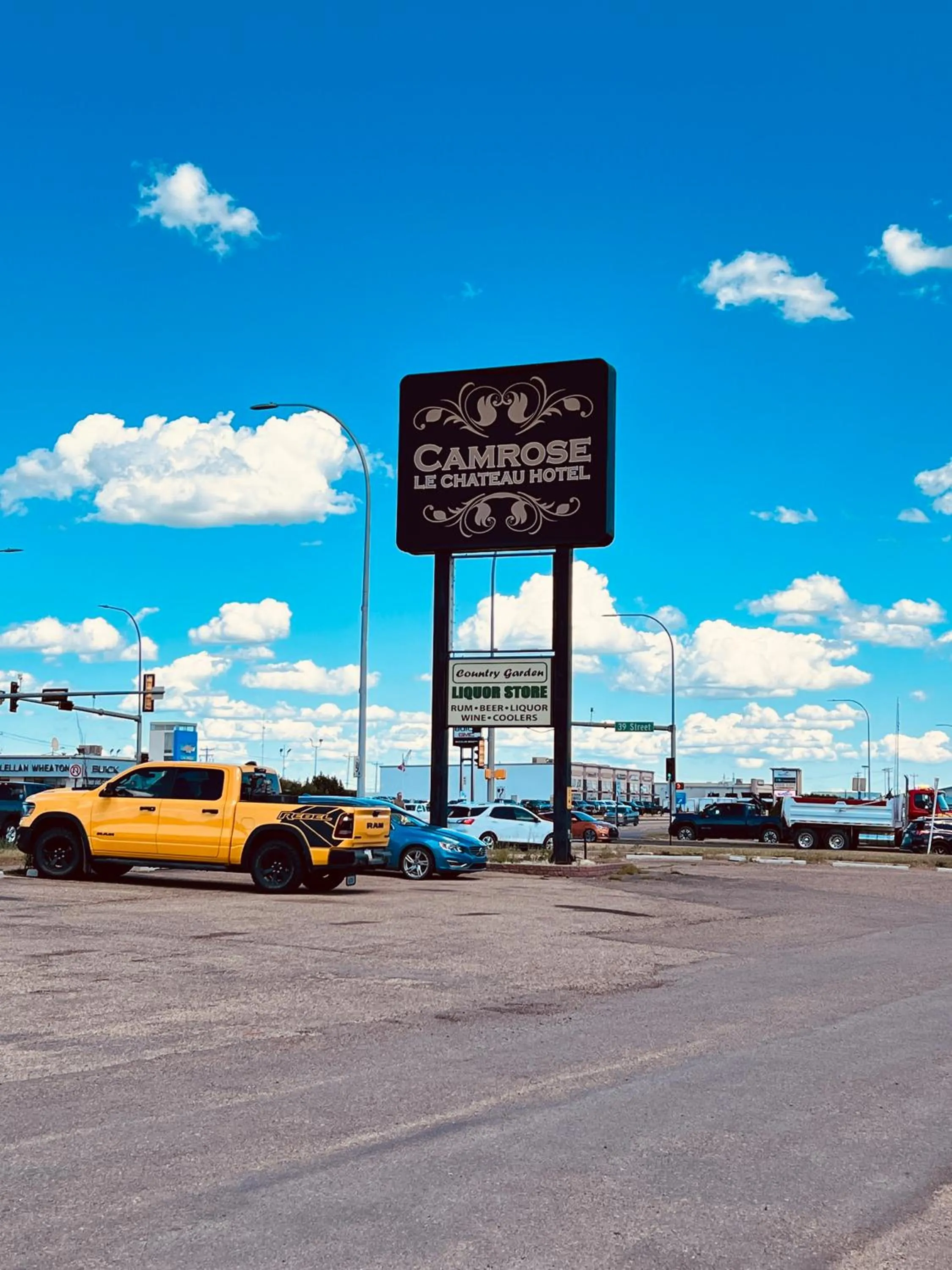 Property building in Camrose Le Chateau Hotel