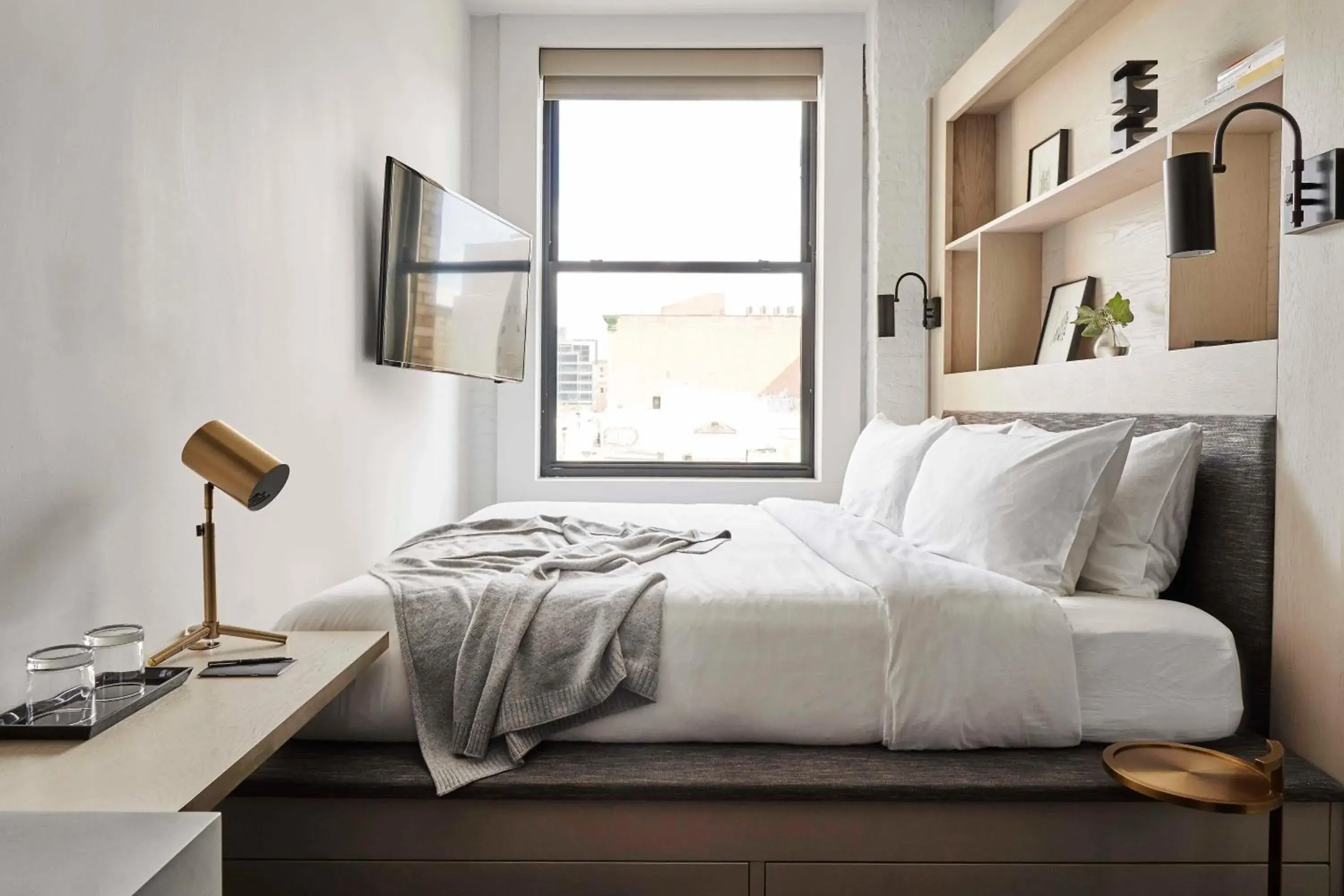 View (from property/room), Bed in Walker Hotel Tribeca View (from property/room), Bed in Walker Hotel Tribeca