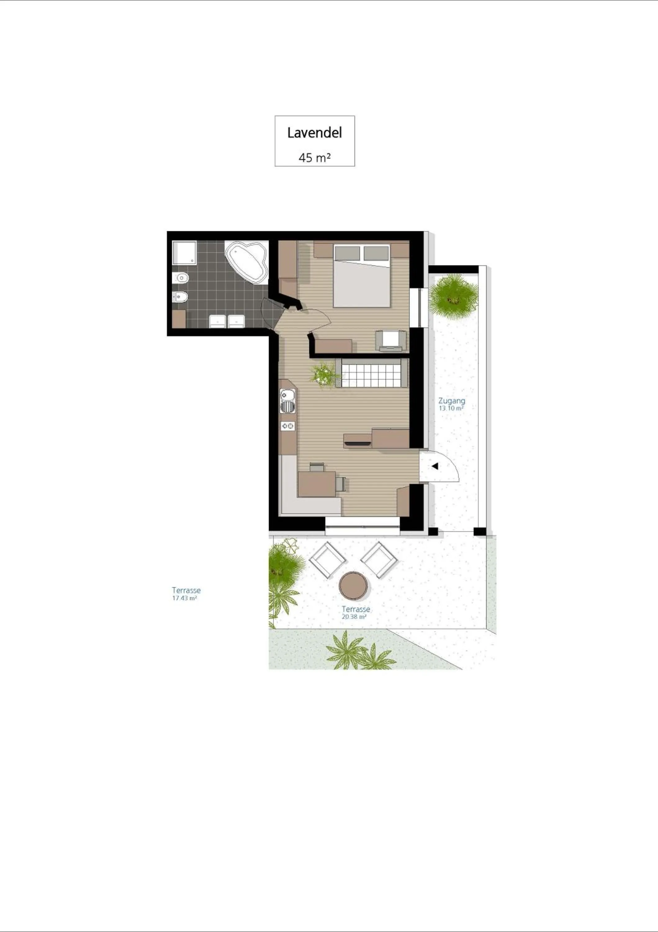Floor plan in Apartm. & BB Ferienidylle Gstrein