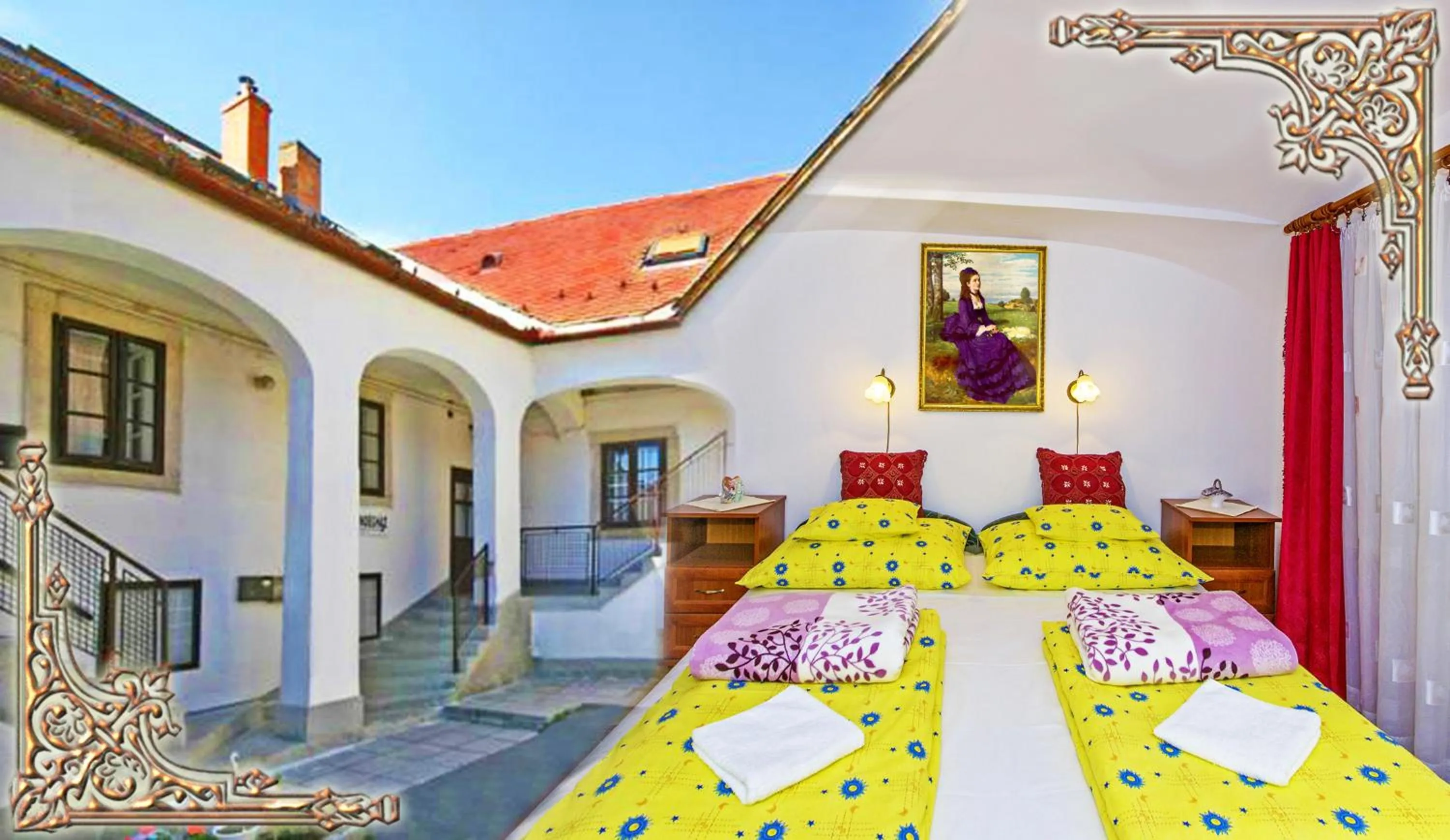 Two-Bedorom Apartment with Balcony in Barokk Vendégház