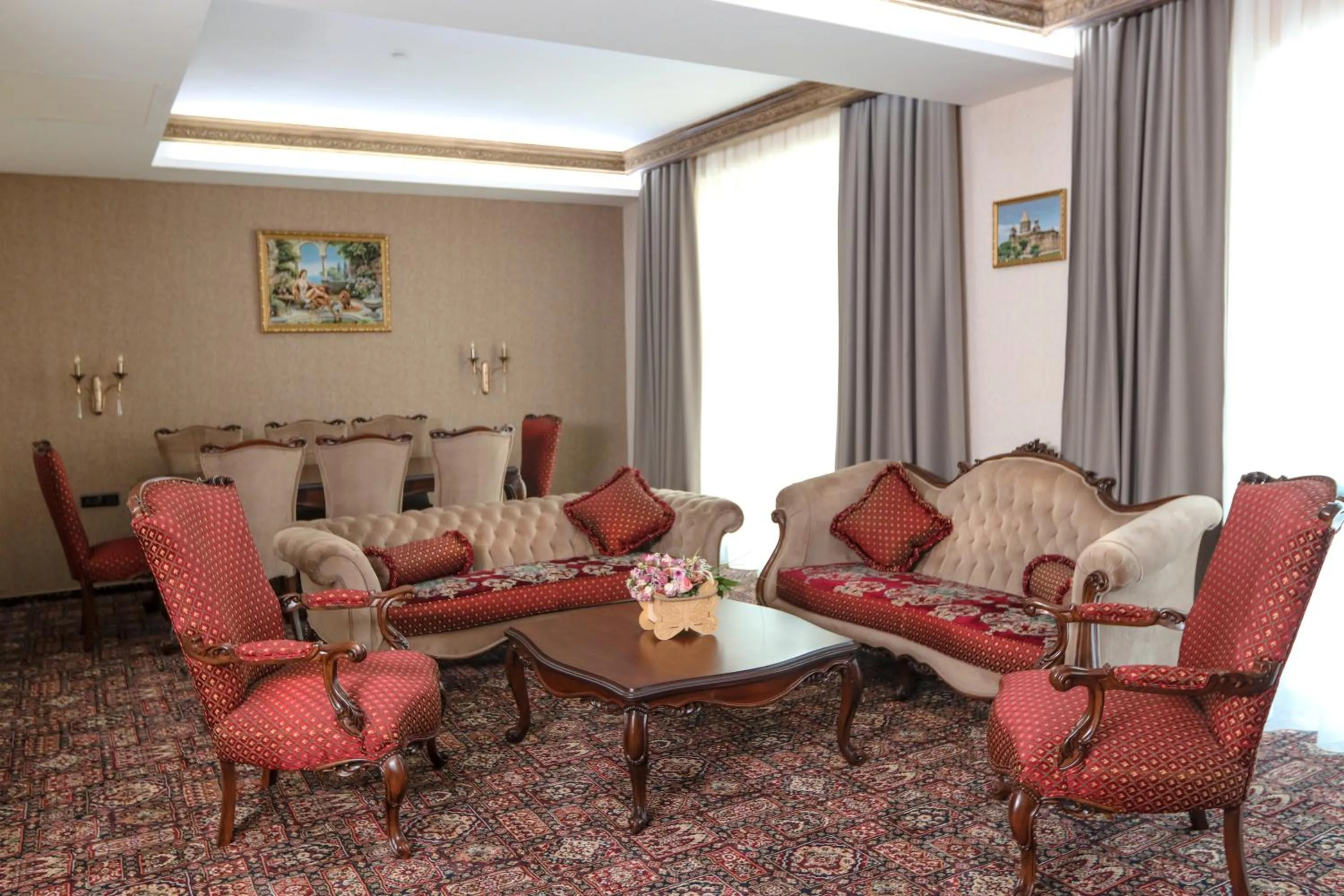 Seating area in Konyak Hotel