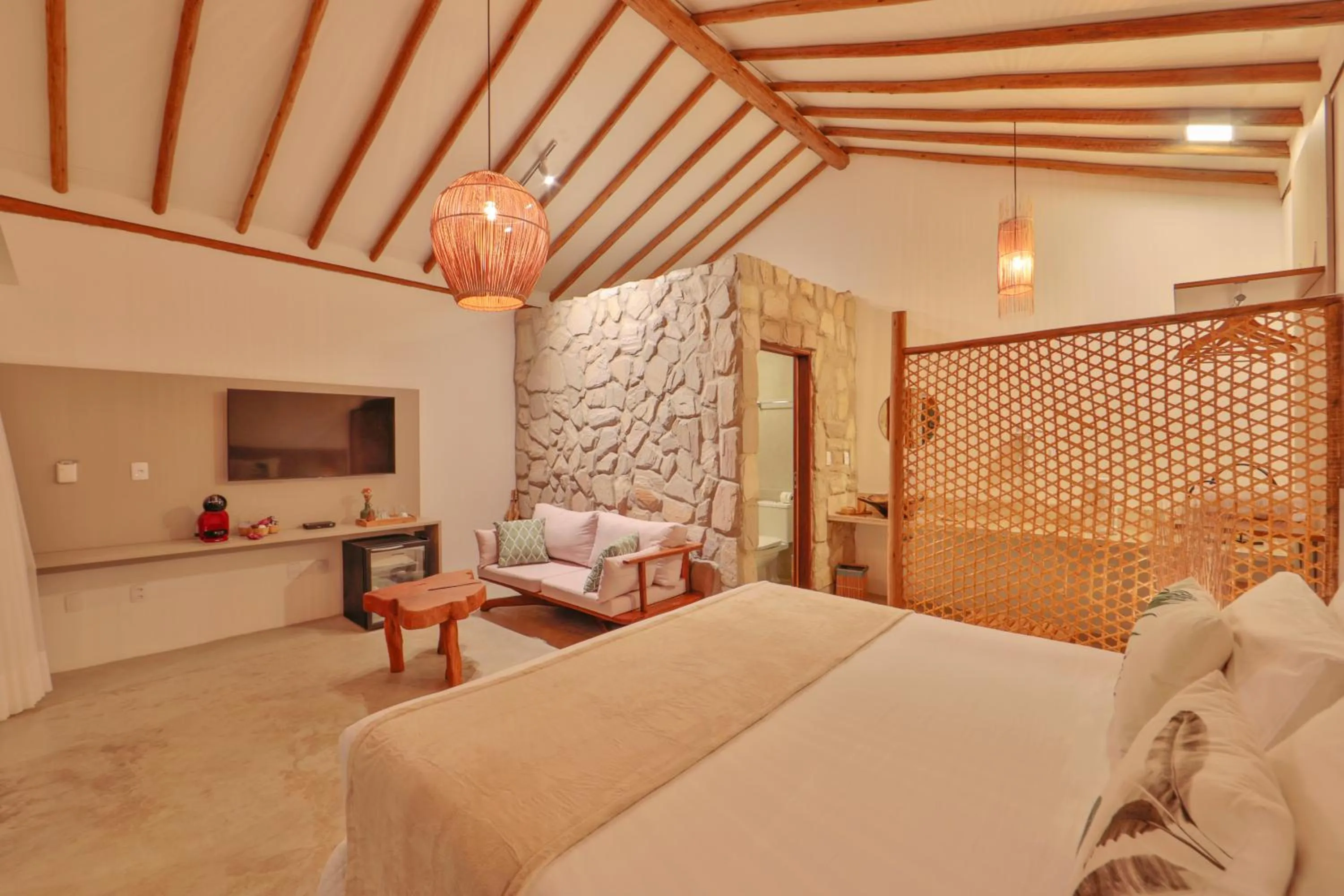 Bed in Pousada Tatuá