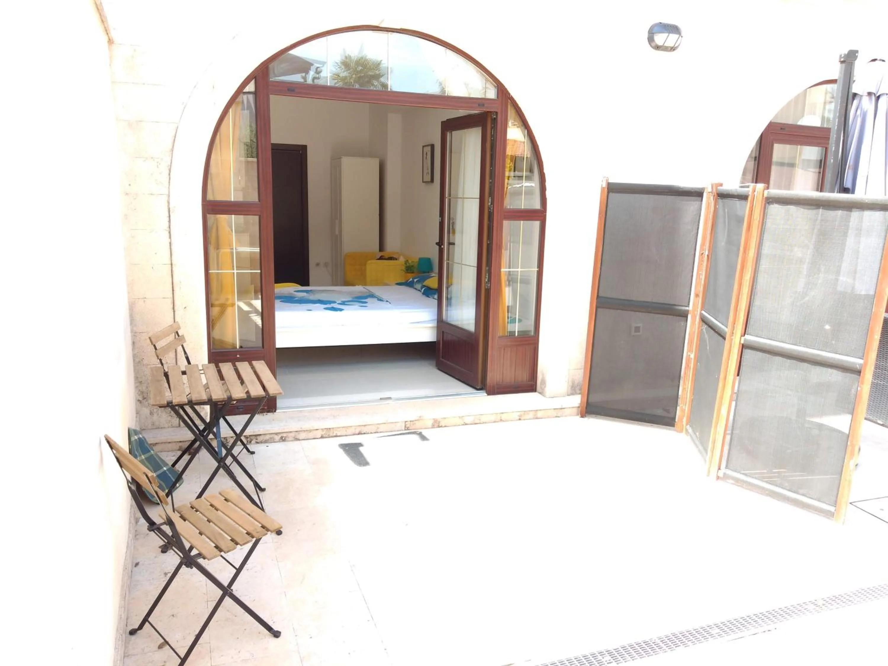 Patio, Bed in Apartments Villa Alba