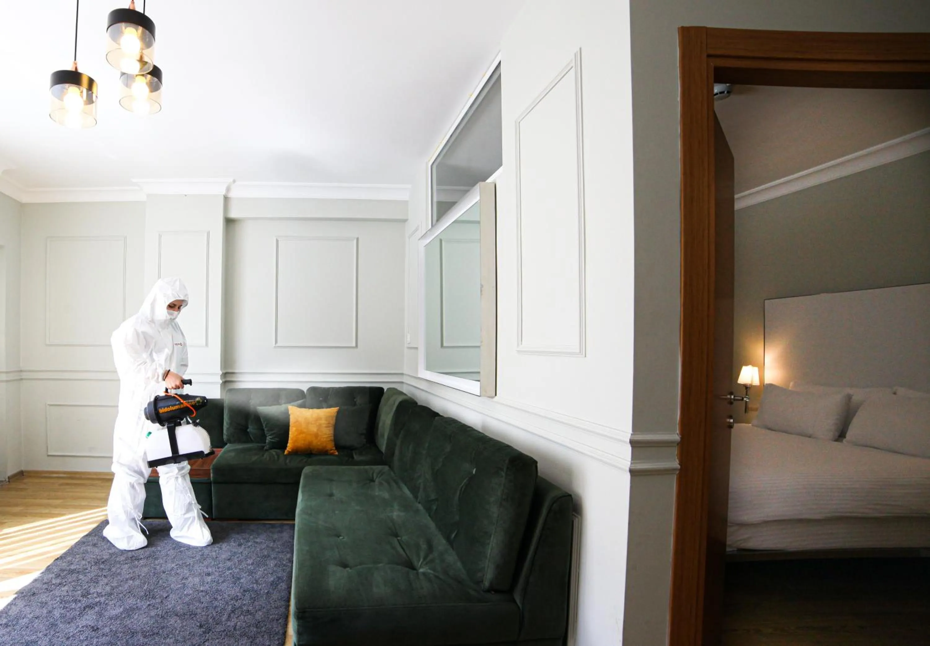 Living room, Bed in Beddington Residence Sisli