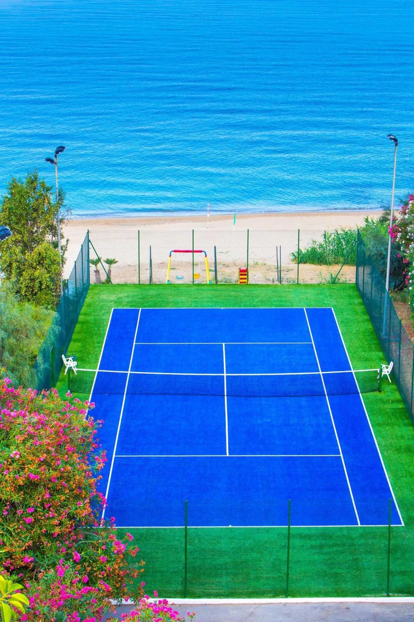 Tennis court in Hotel Poseidon