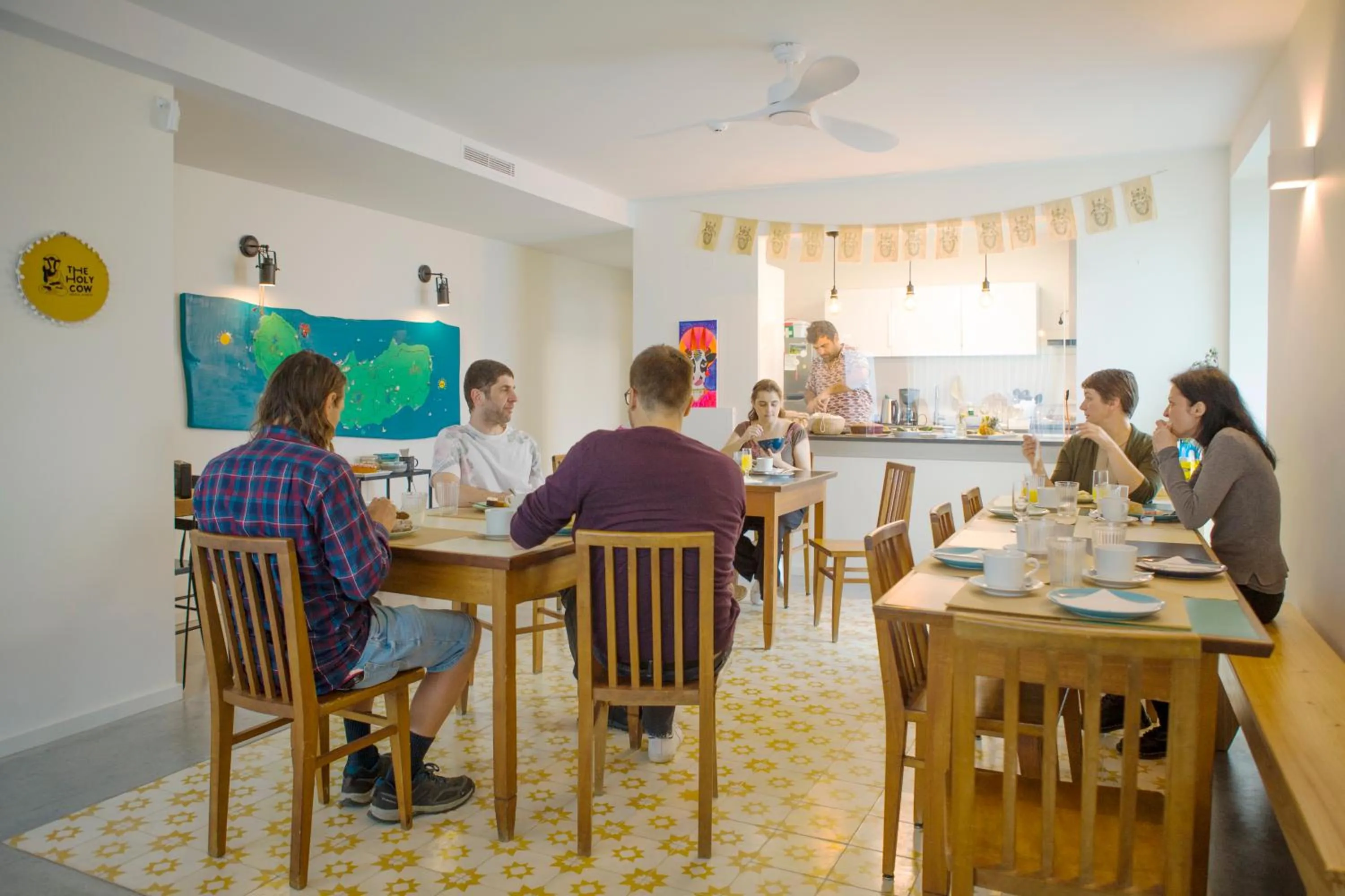 Breakfast in THE HOLY COW - Hostel & Suites