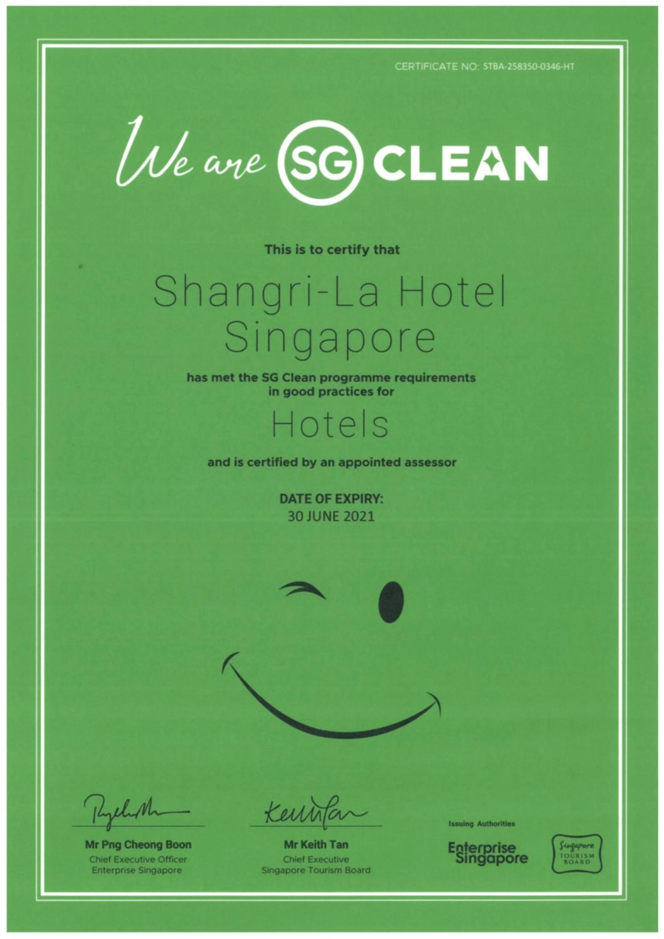 Certificate/Award in Shangri-La Apartments