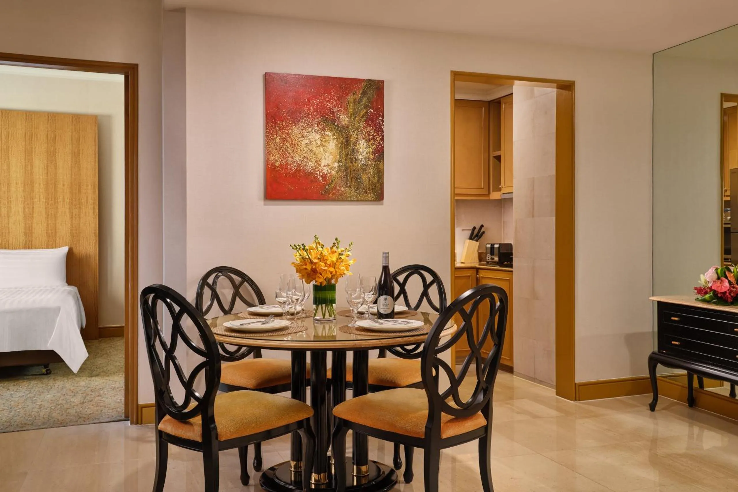 Dining area in Shangri-La Apartments