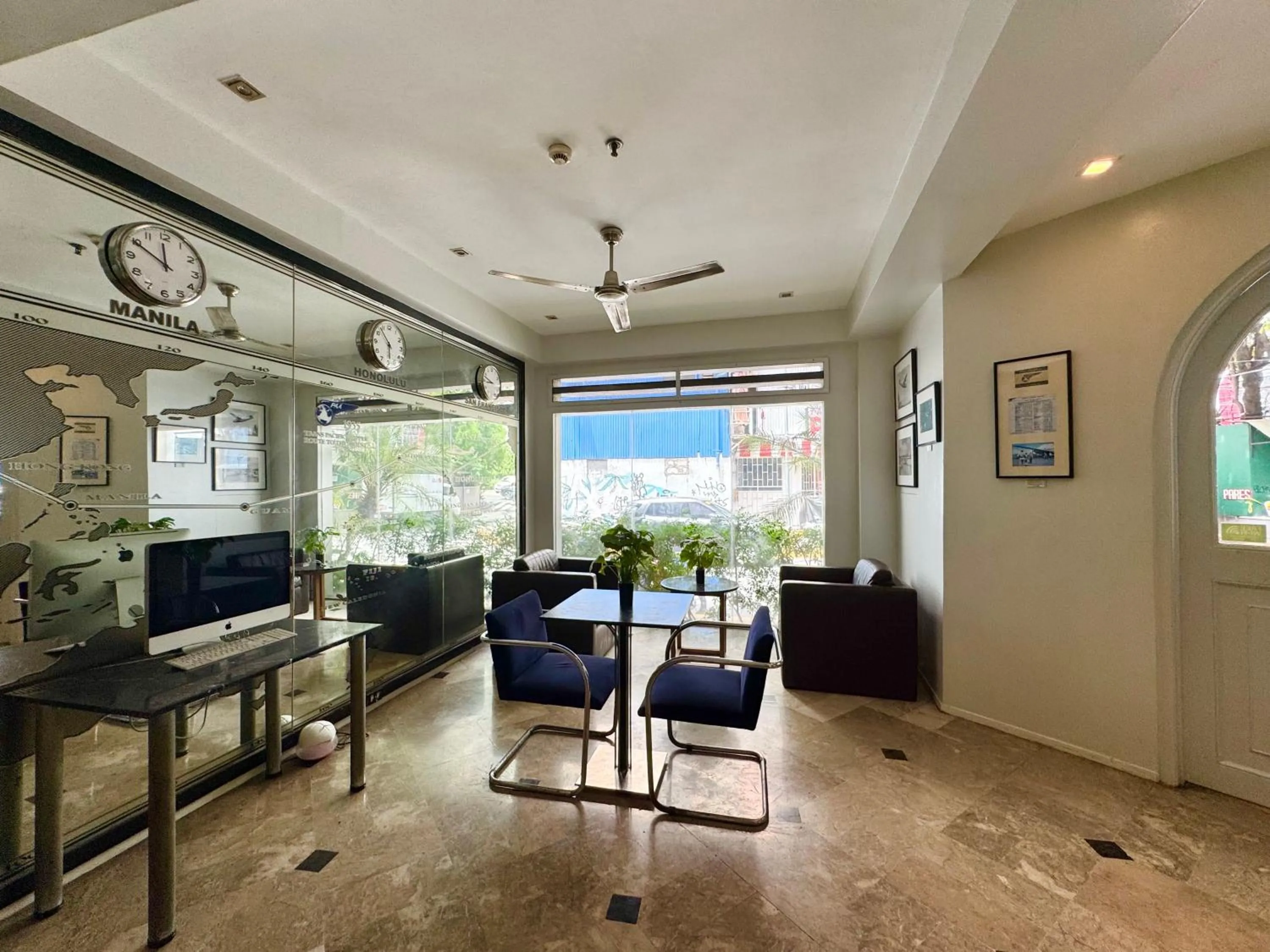 Communal lounge/ TV room in The Clipper Hotel, Poblacion Makati