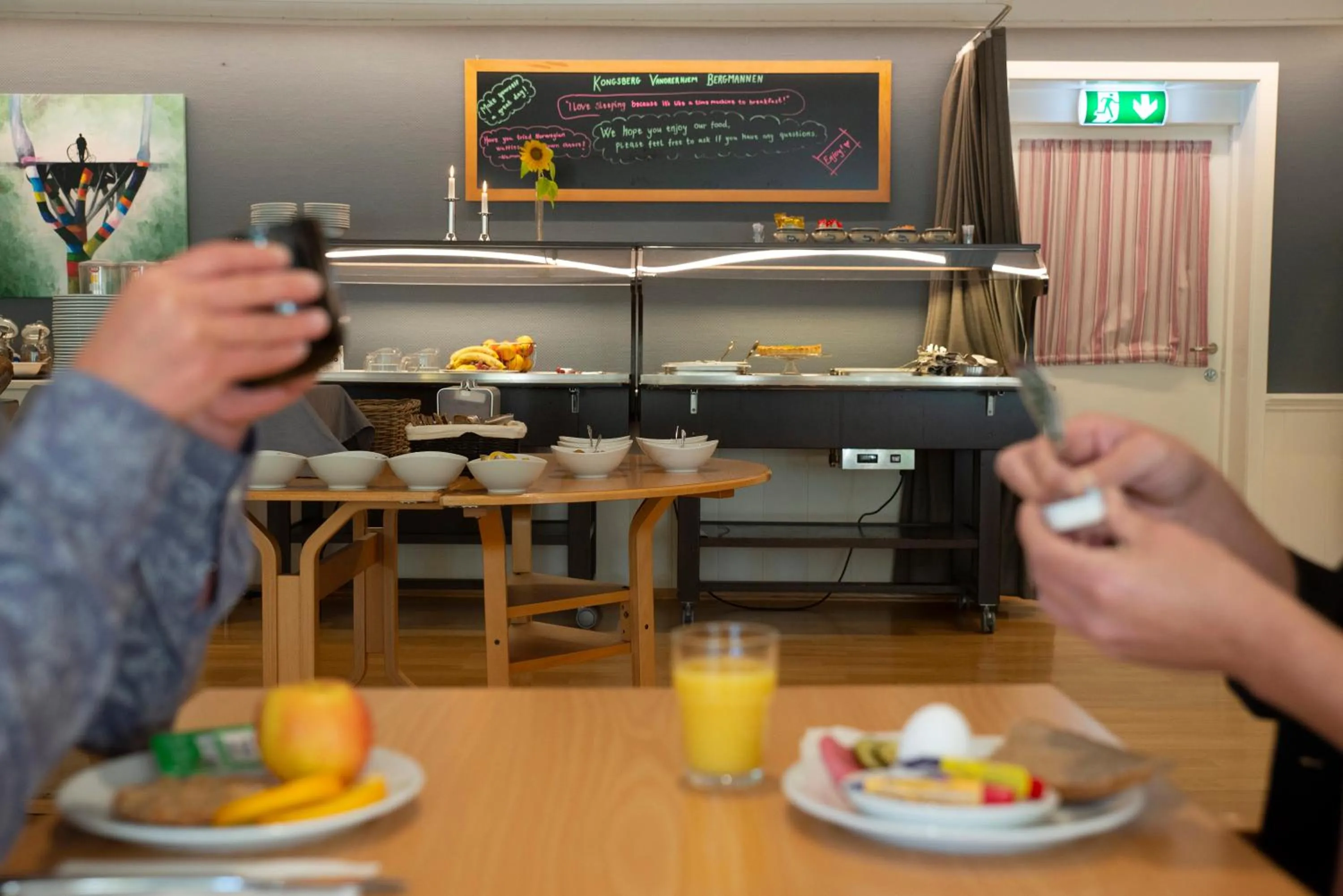 Breakfast in Kongsberg Hostel-Vandrerhjem