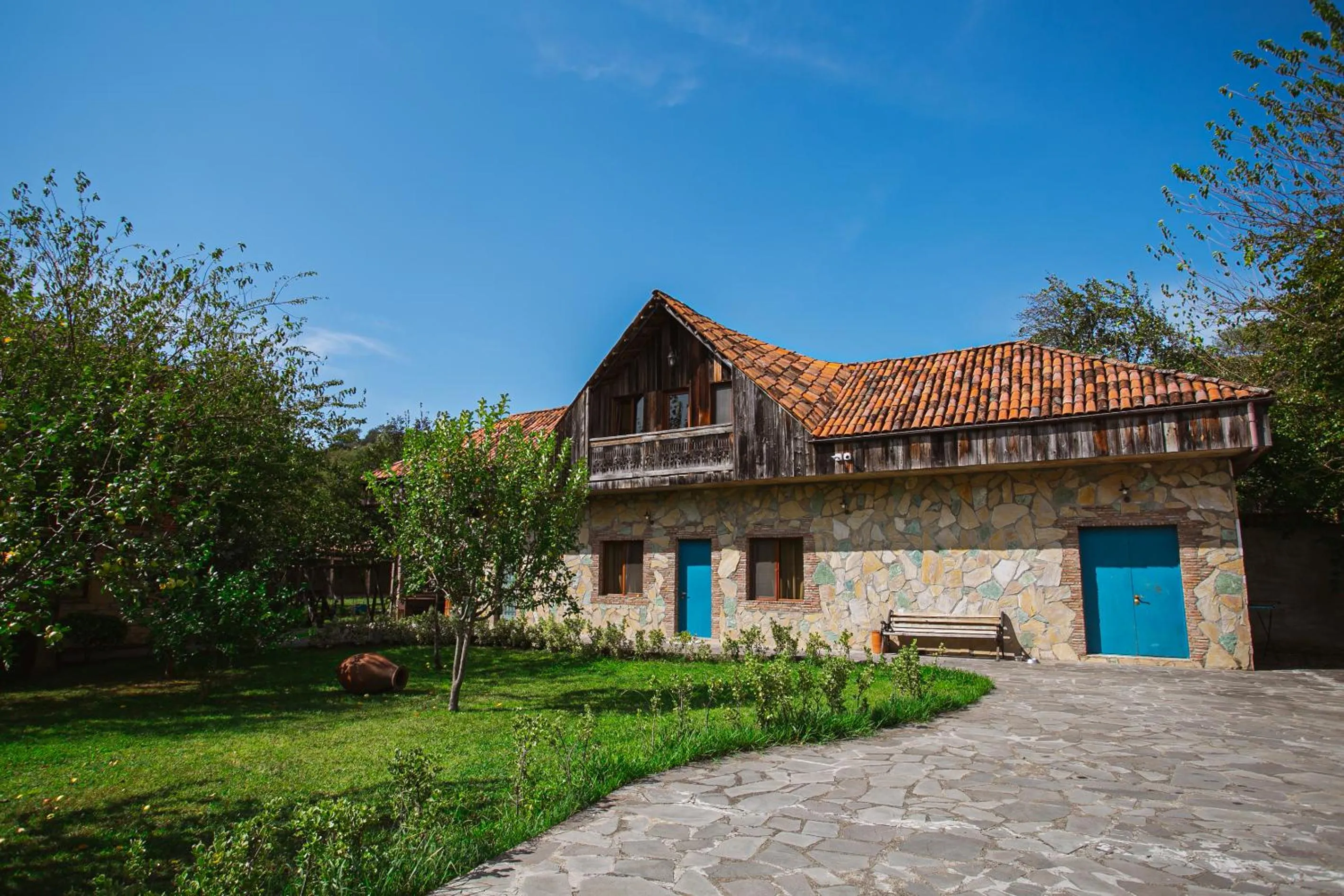 Garden in Ethno Sazano Hotel