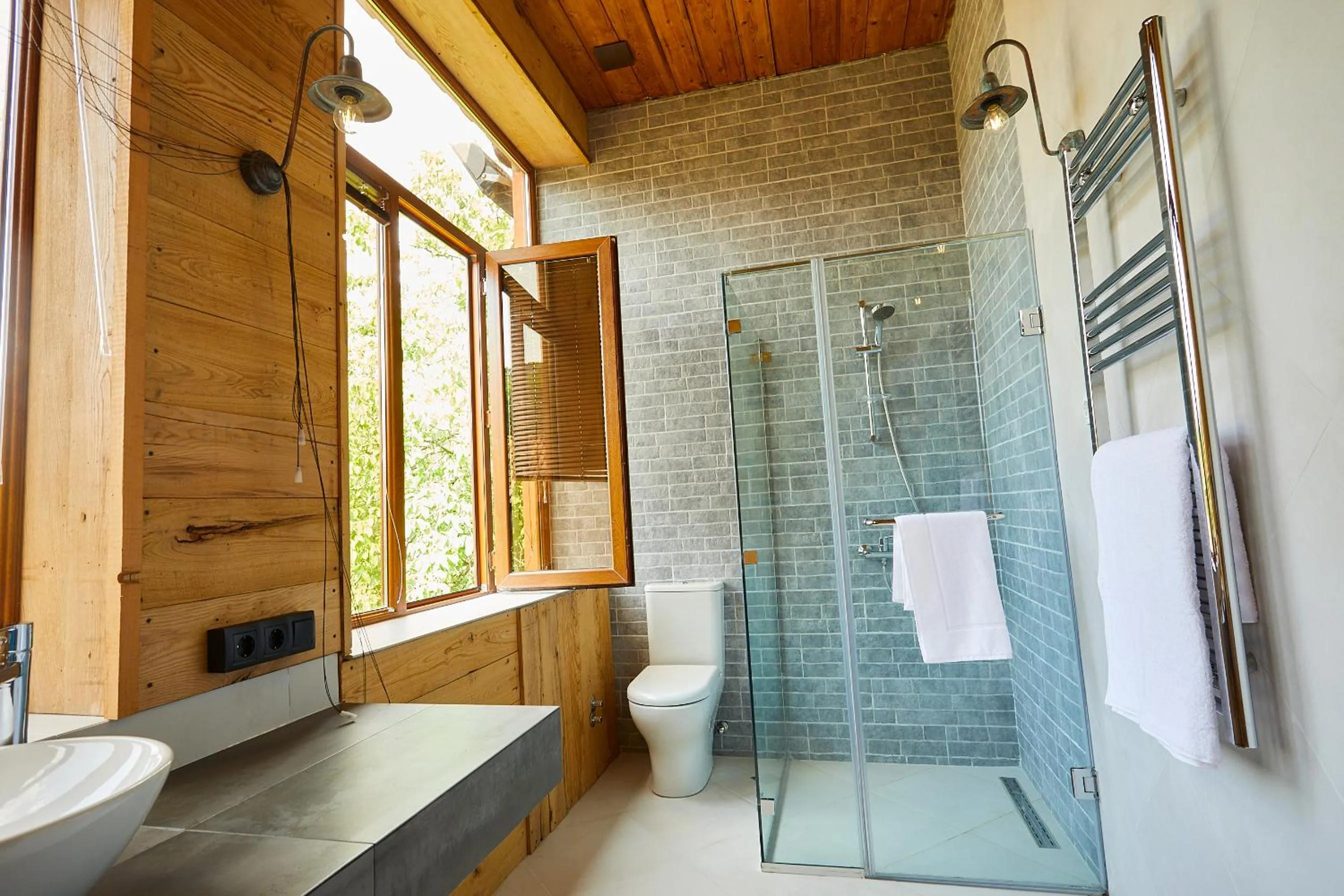 Shower in Ethno Sazano Hotel