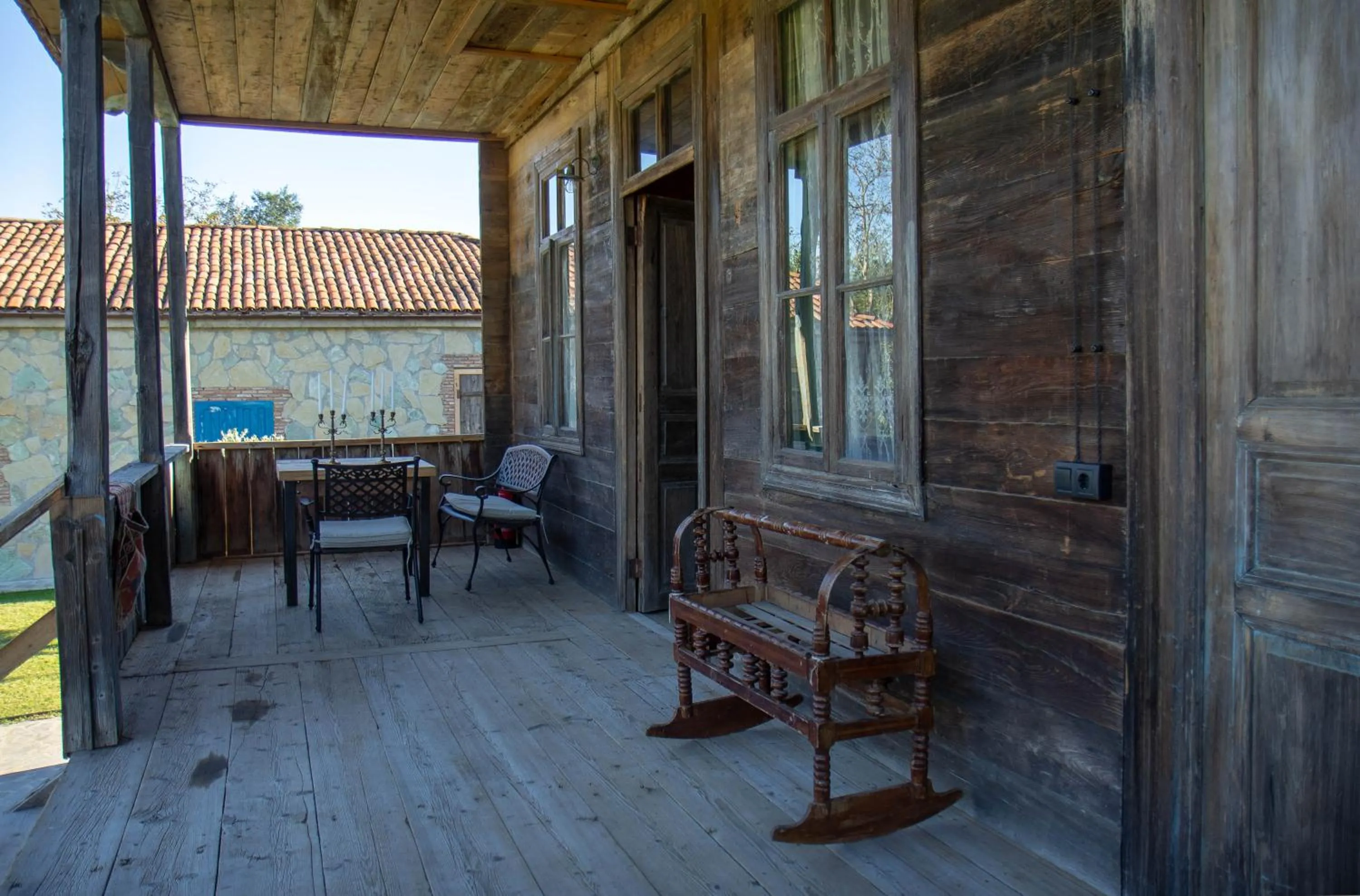 Balcony/Terrace in Ethno Sazano Hotel