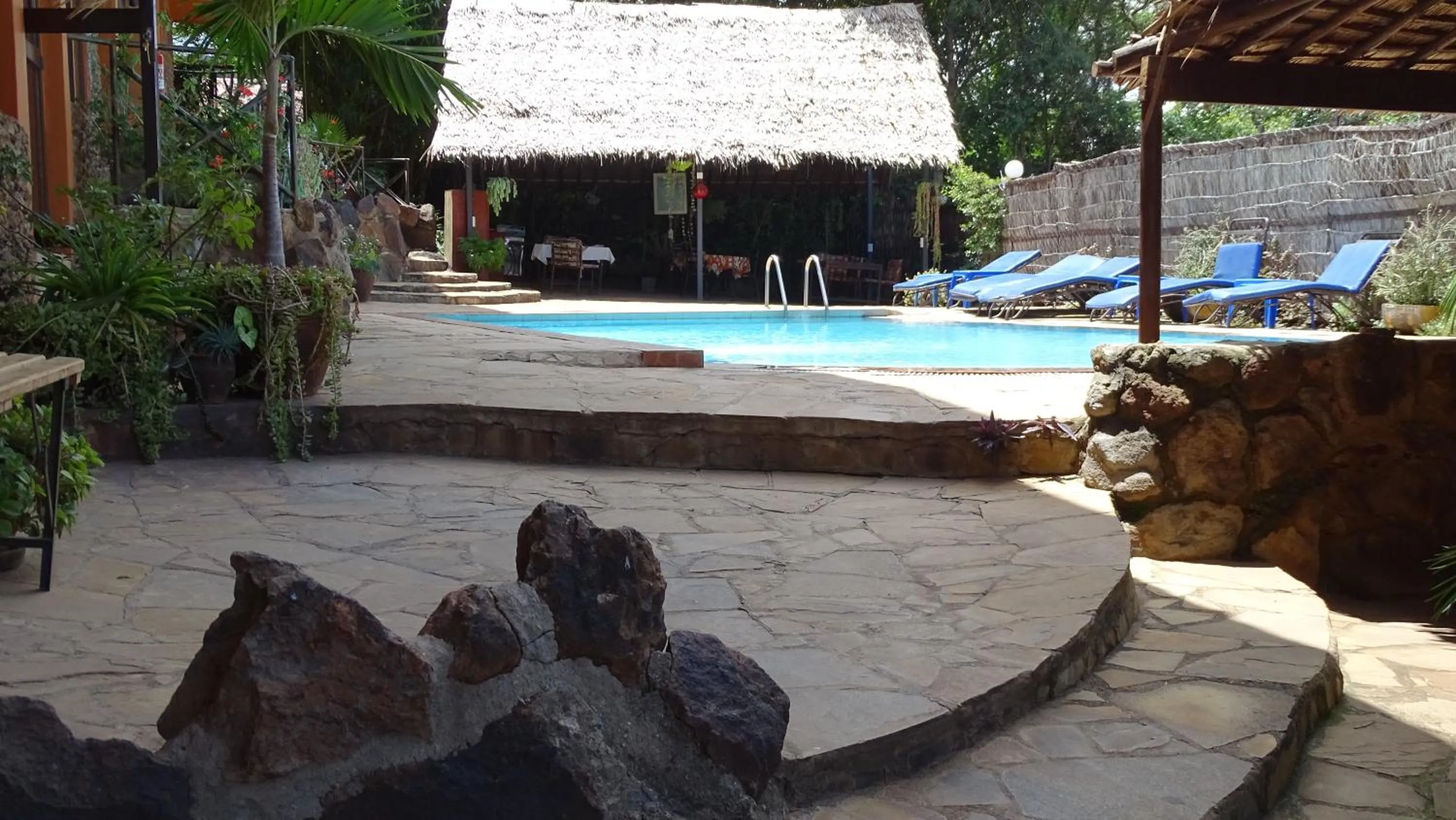 Pool view in Osoita Lodge