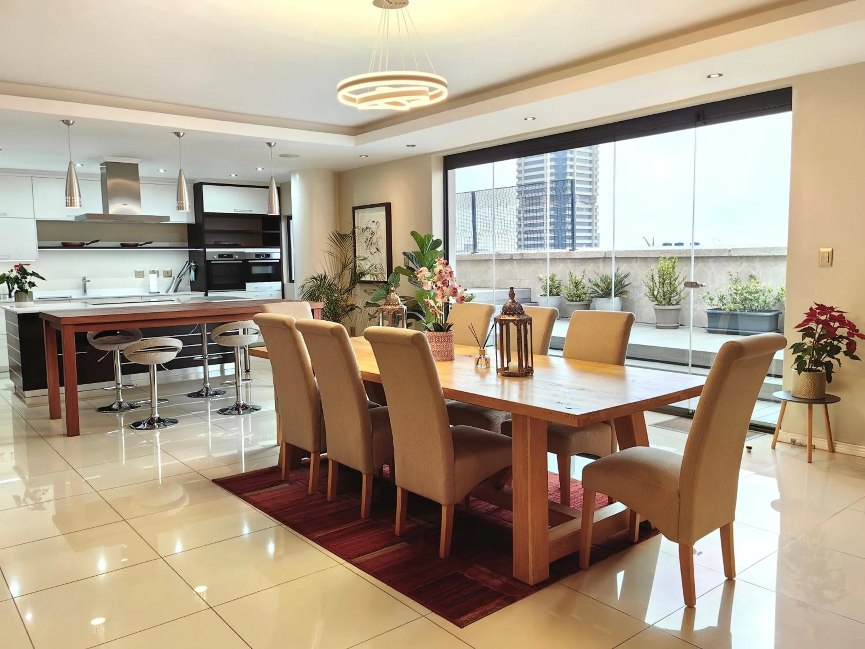 Dining area in 4 on Pritchard Luxury Suites