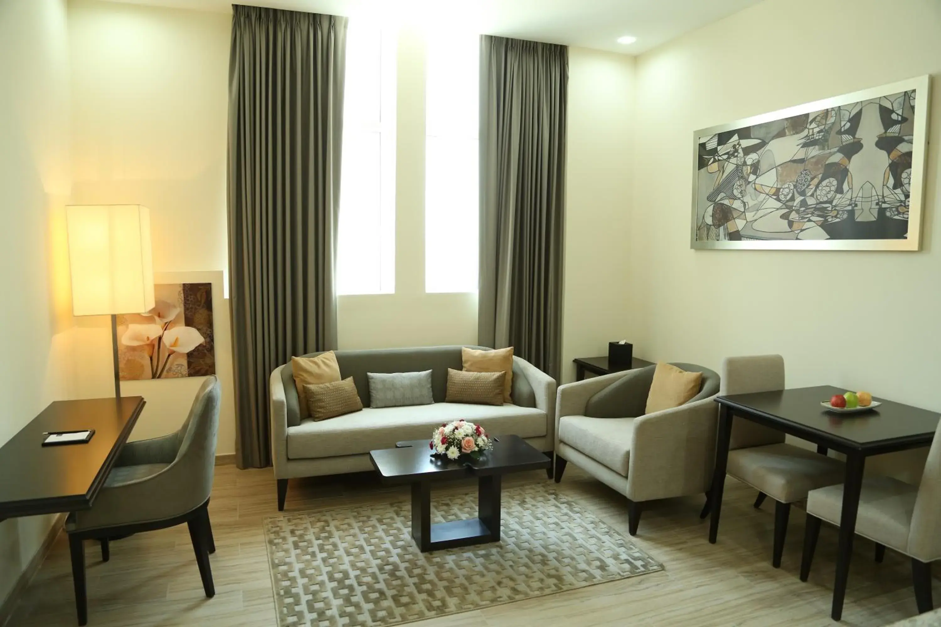 Living room in Uptown Hotel Apartment Fujairah By Gewan Living room in Uptown Hotel Apartment Fujairah By Gewan