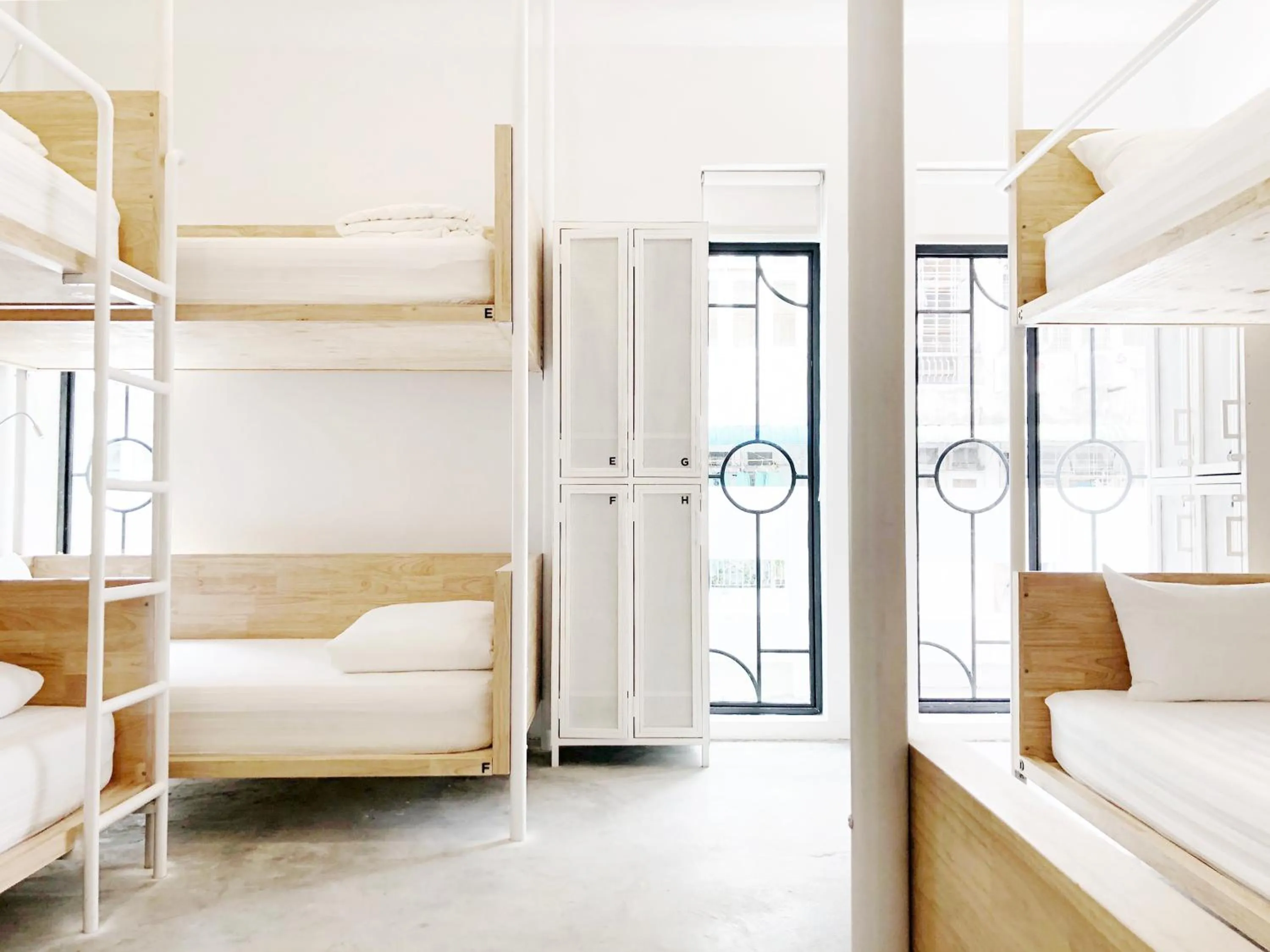 Decorative detail, Bed in HOOD Hostel