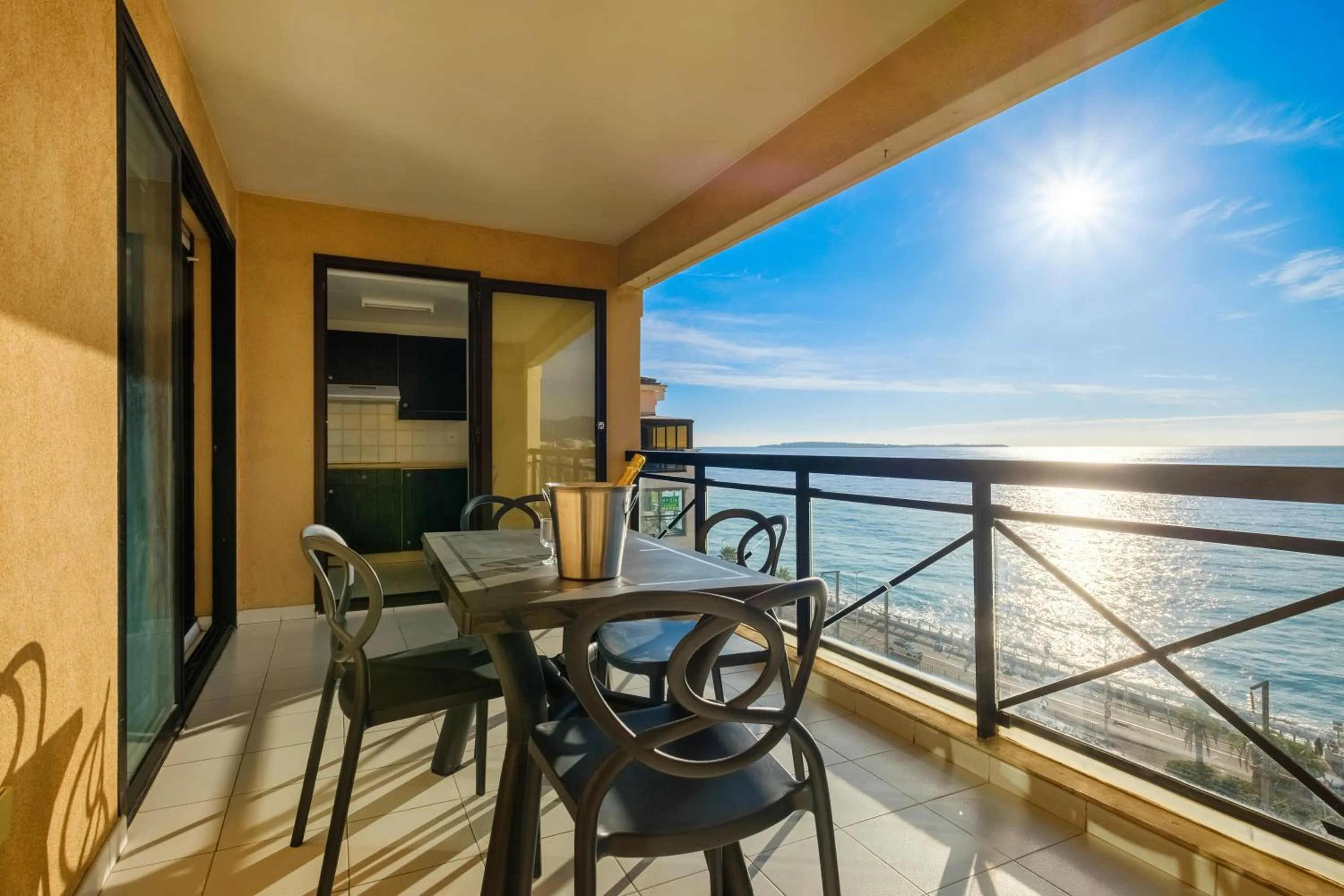 Sea view in Residhotel Villa Maupassant