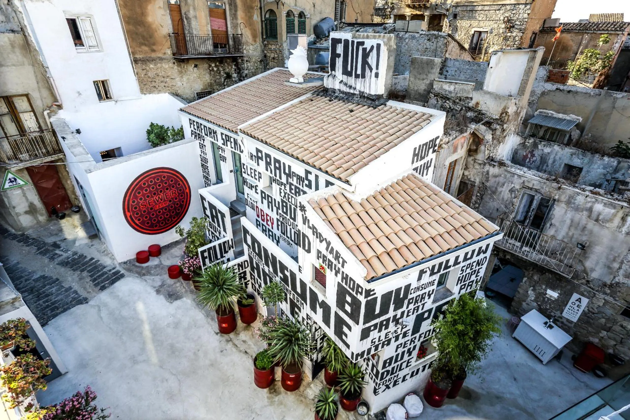 Landmark view in B&B Sicily