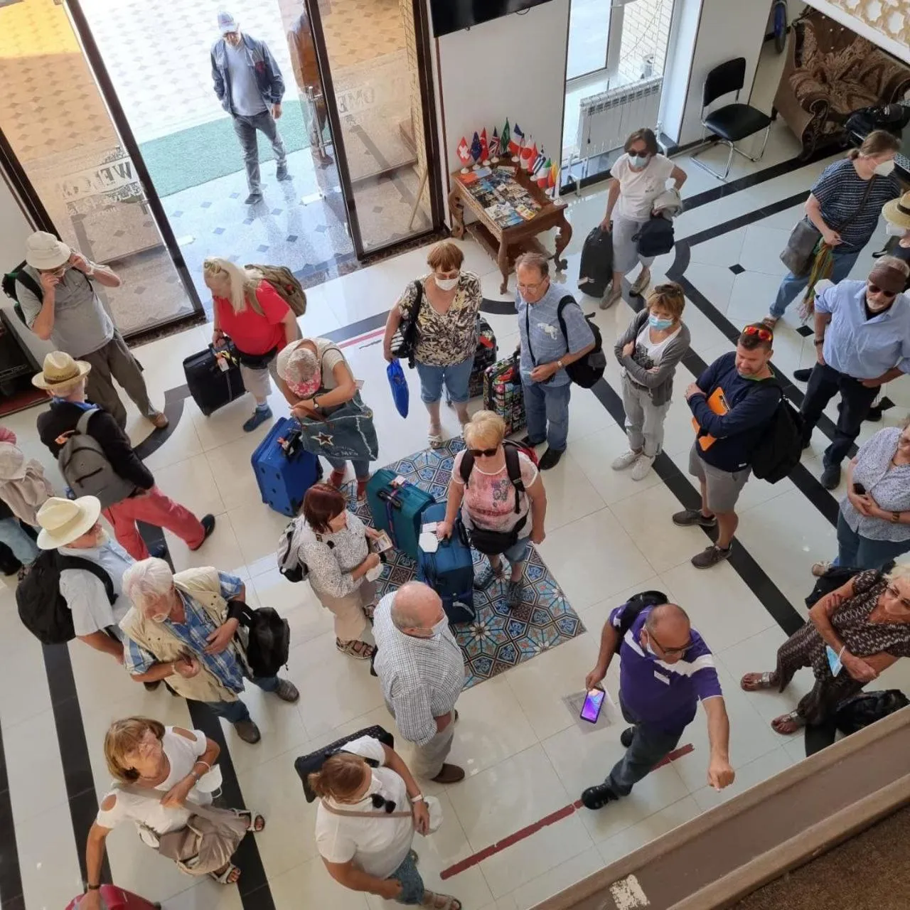 People in Hotel Khiva Palace