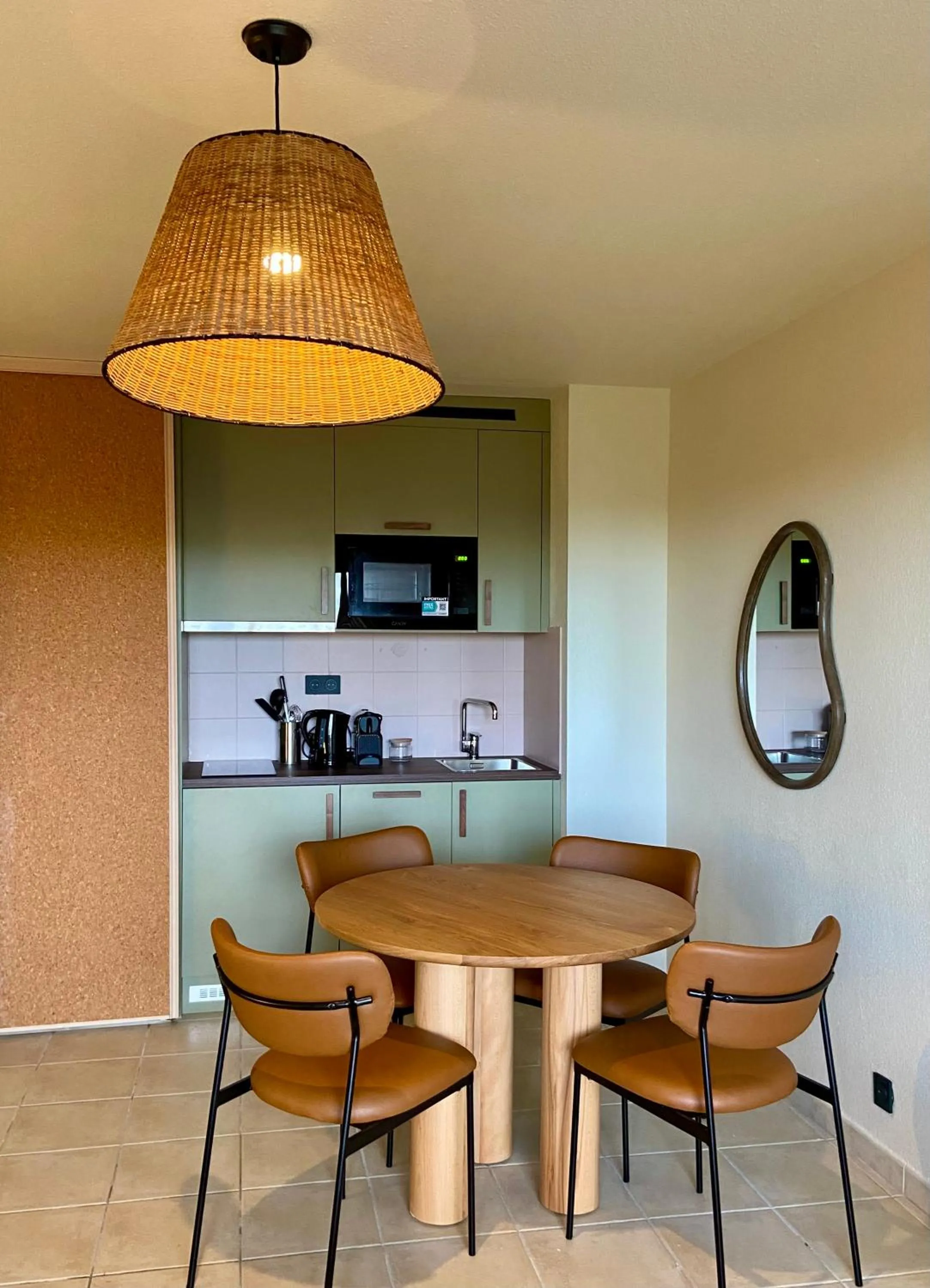 Kitchen or kitchenette in Hôtel Golf Fontcaude