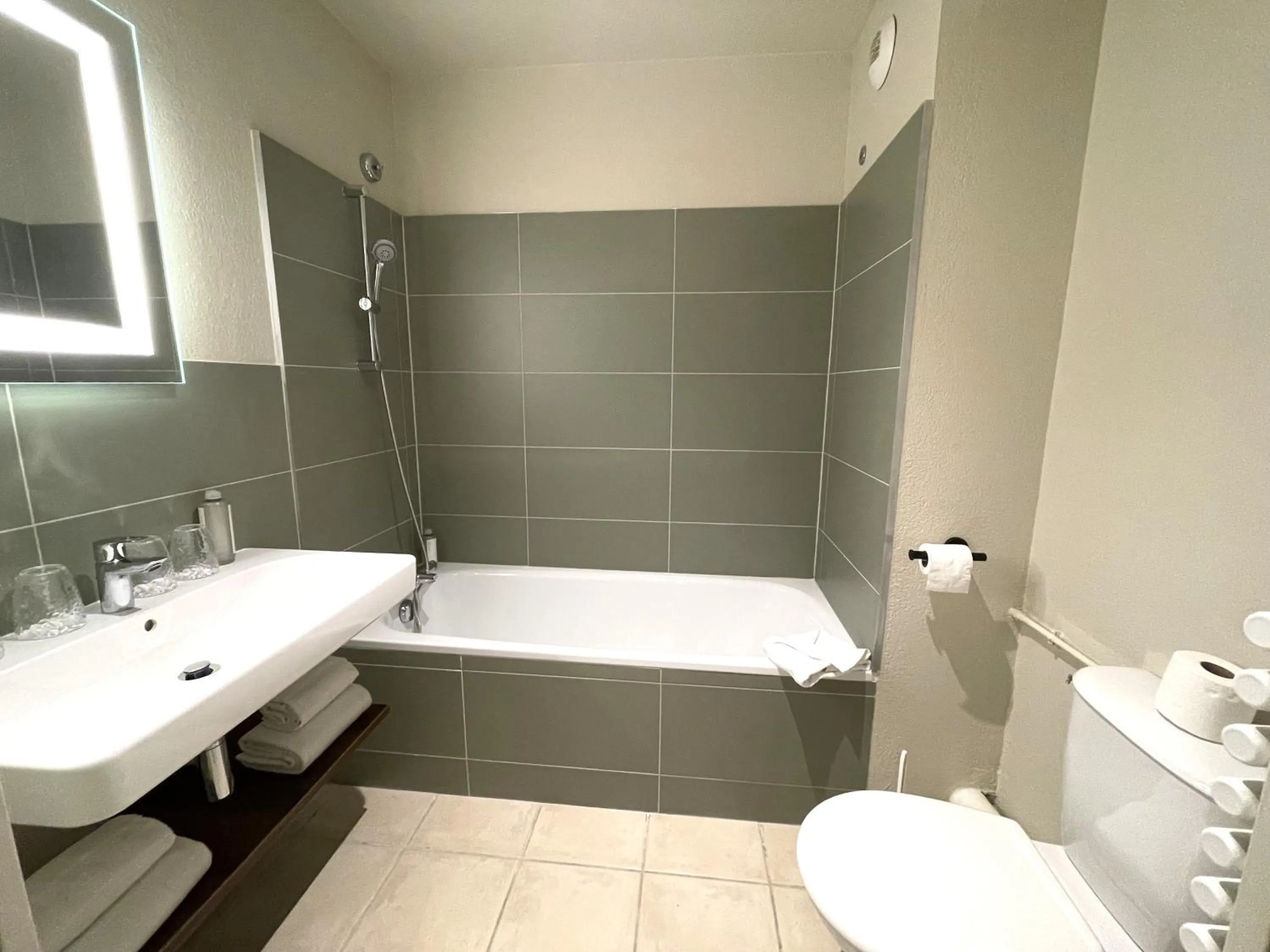 Toilet in Hôtel Golf Fontcaude