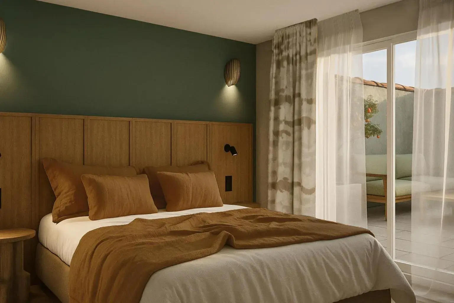 Bedroom in Hôtel de l'Horloge Bedroom in Hôtel de l'Horloge