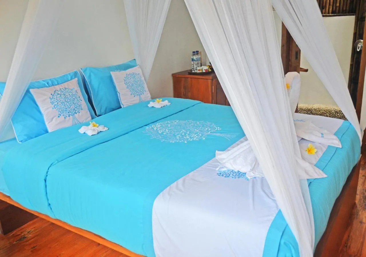Bedroom, Bed in Lagoona Beach Bungalows - Eco Bungalows Batukaras