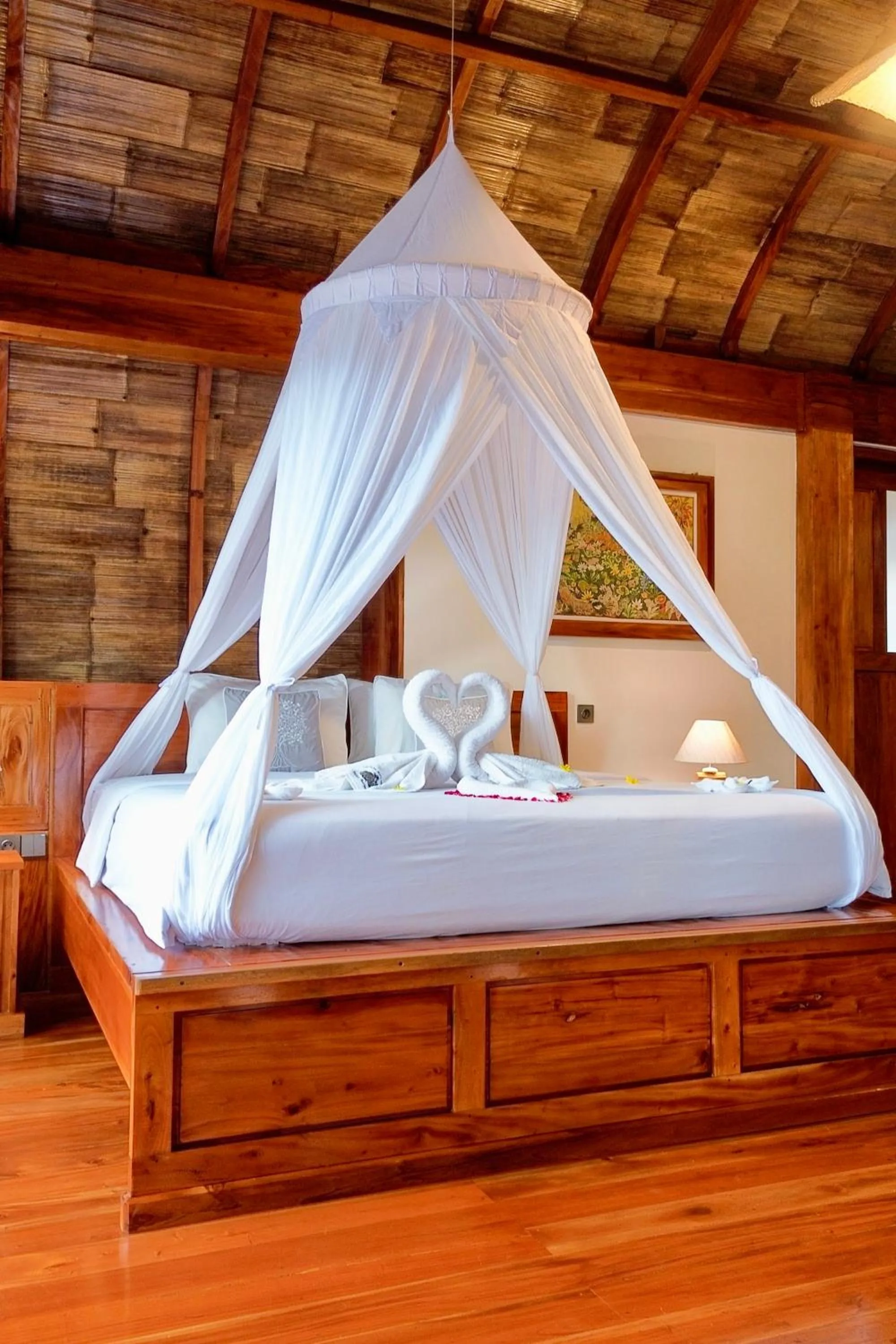 Bedroom, Bed in Lagoona Beach Bungalows - Eco Bungalows Batukaras