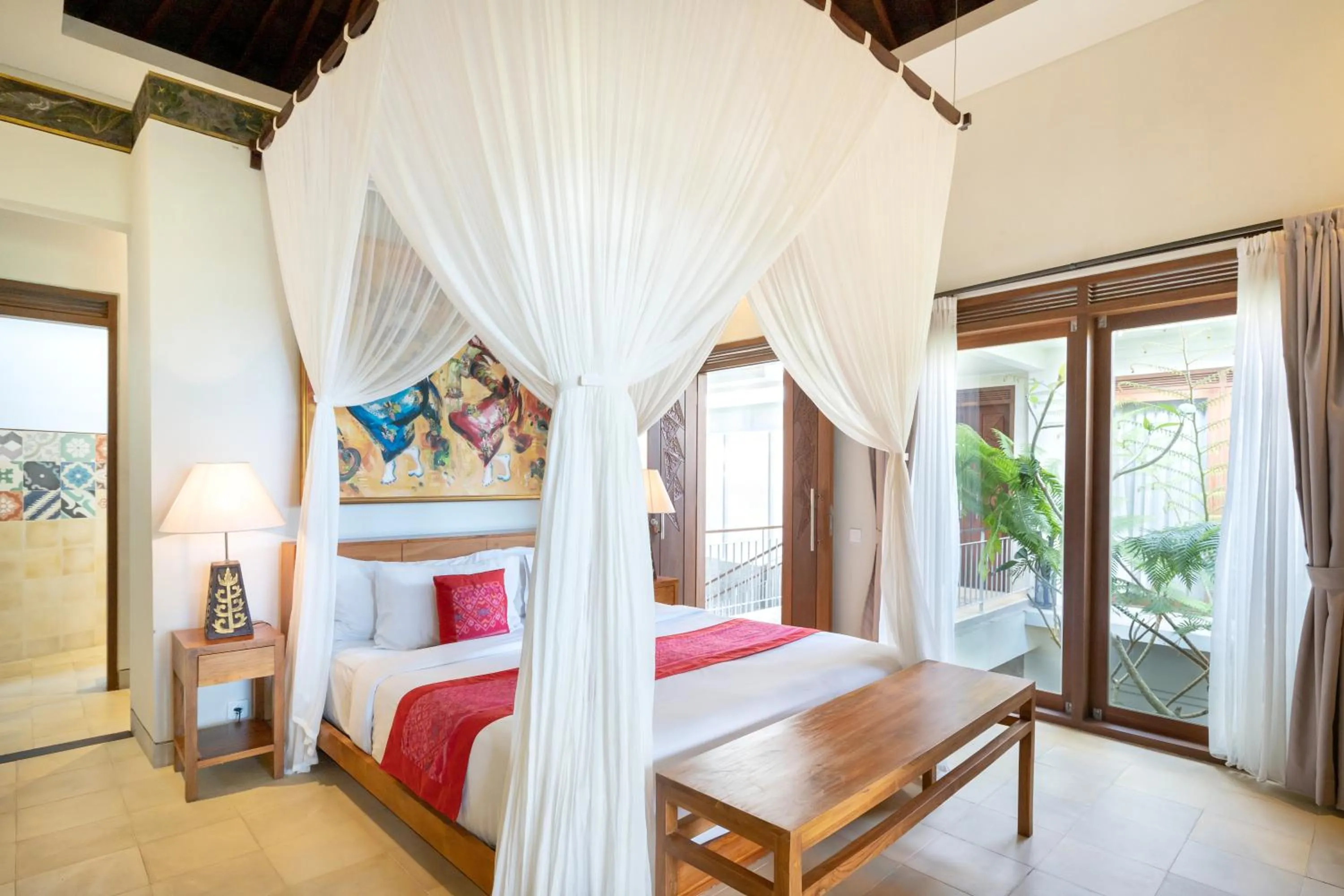 Bed in Prabhu Ubud Villa