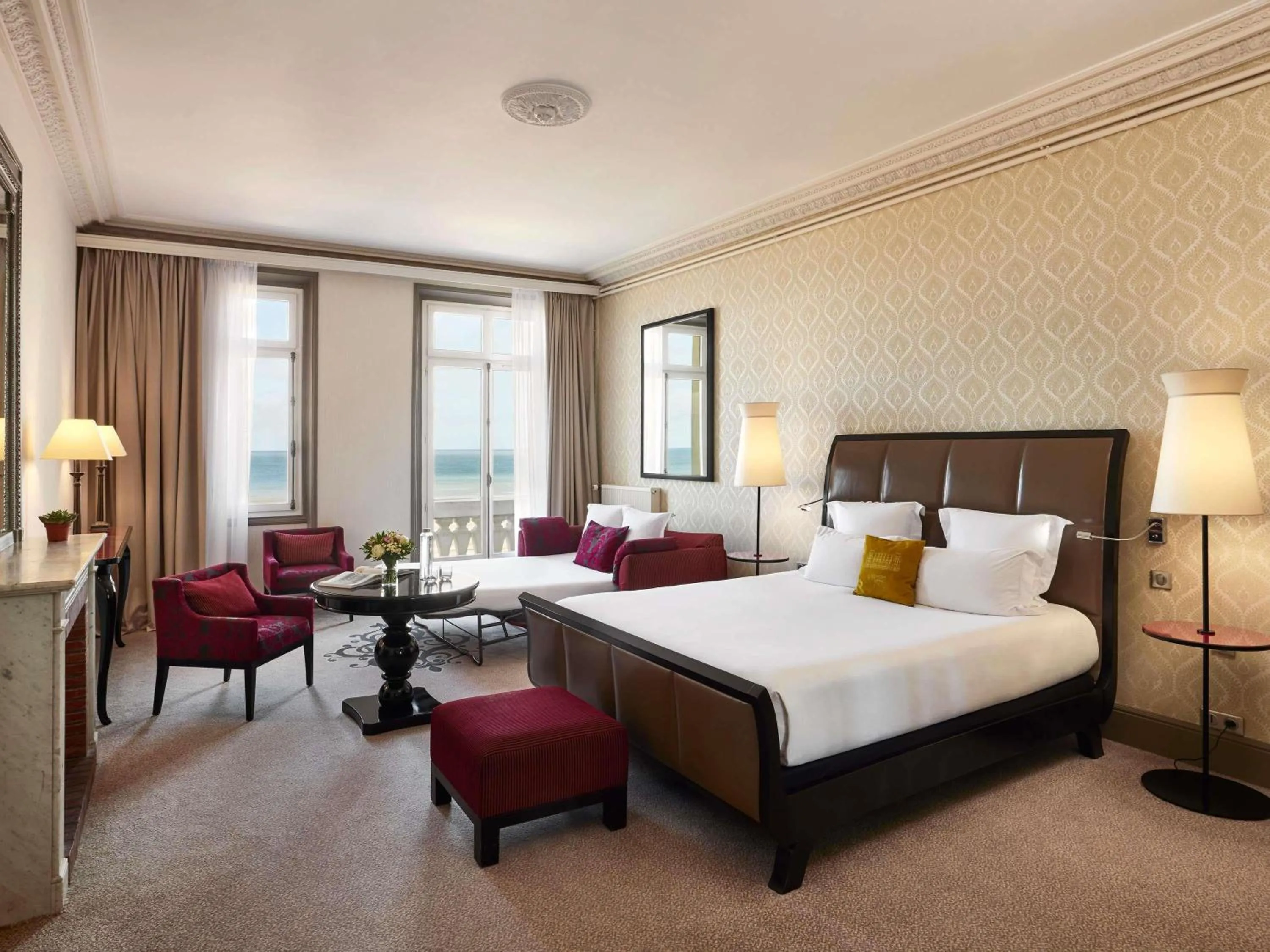 Bedroom, Bed in Le Grand Hotel de Cabourg - MGallery Collection