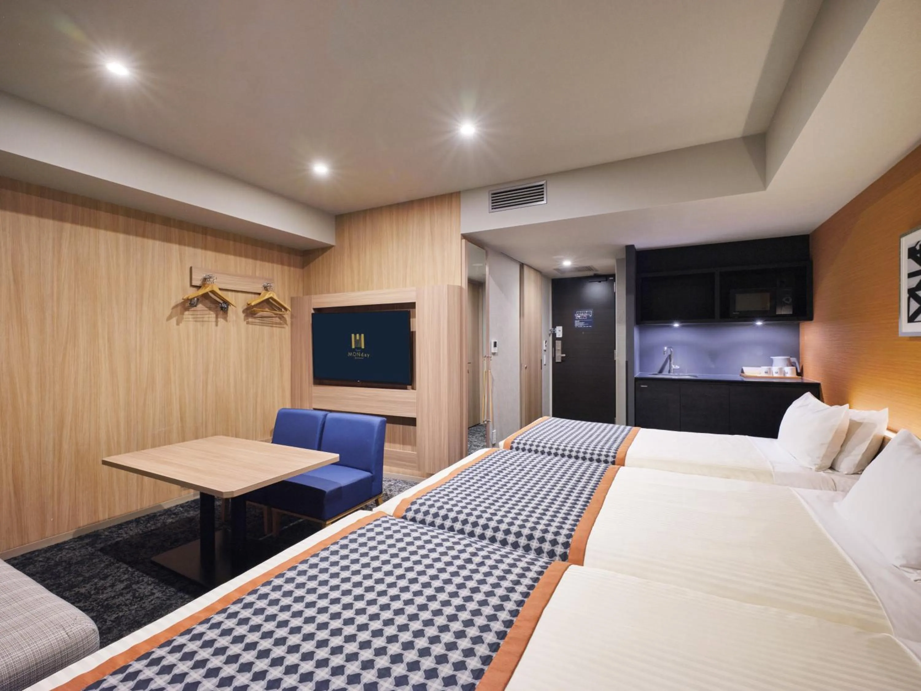 Bed in hotel MONday Asakusa