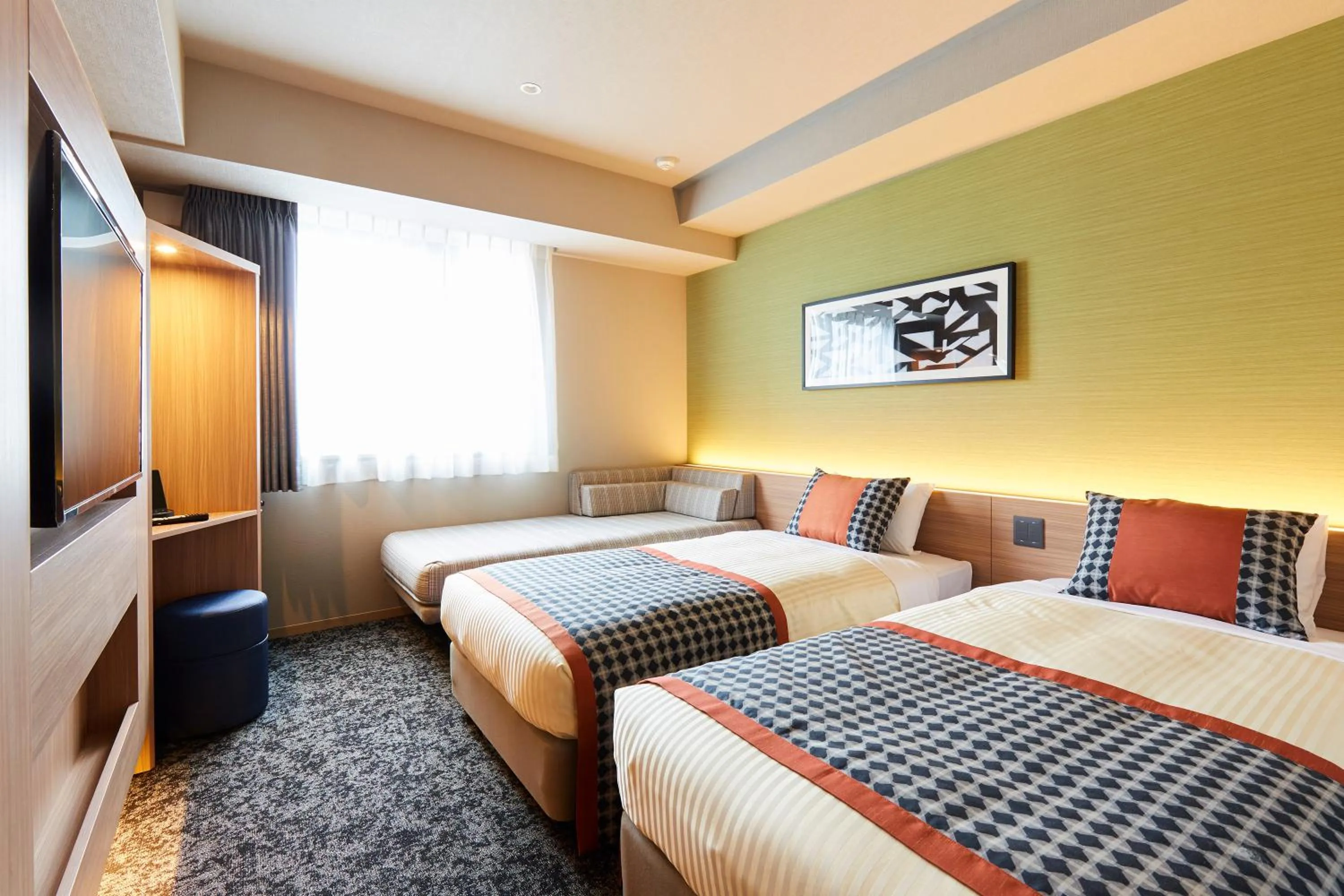 Bed in hotel MONday Asakusa