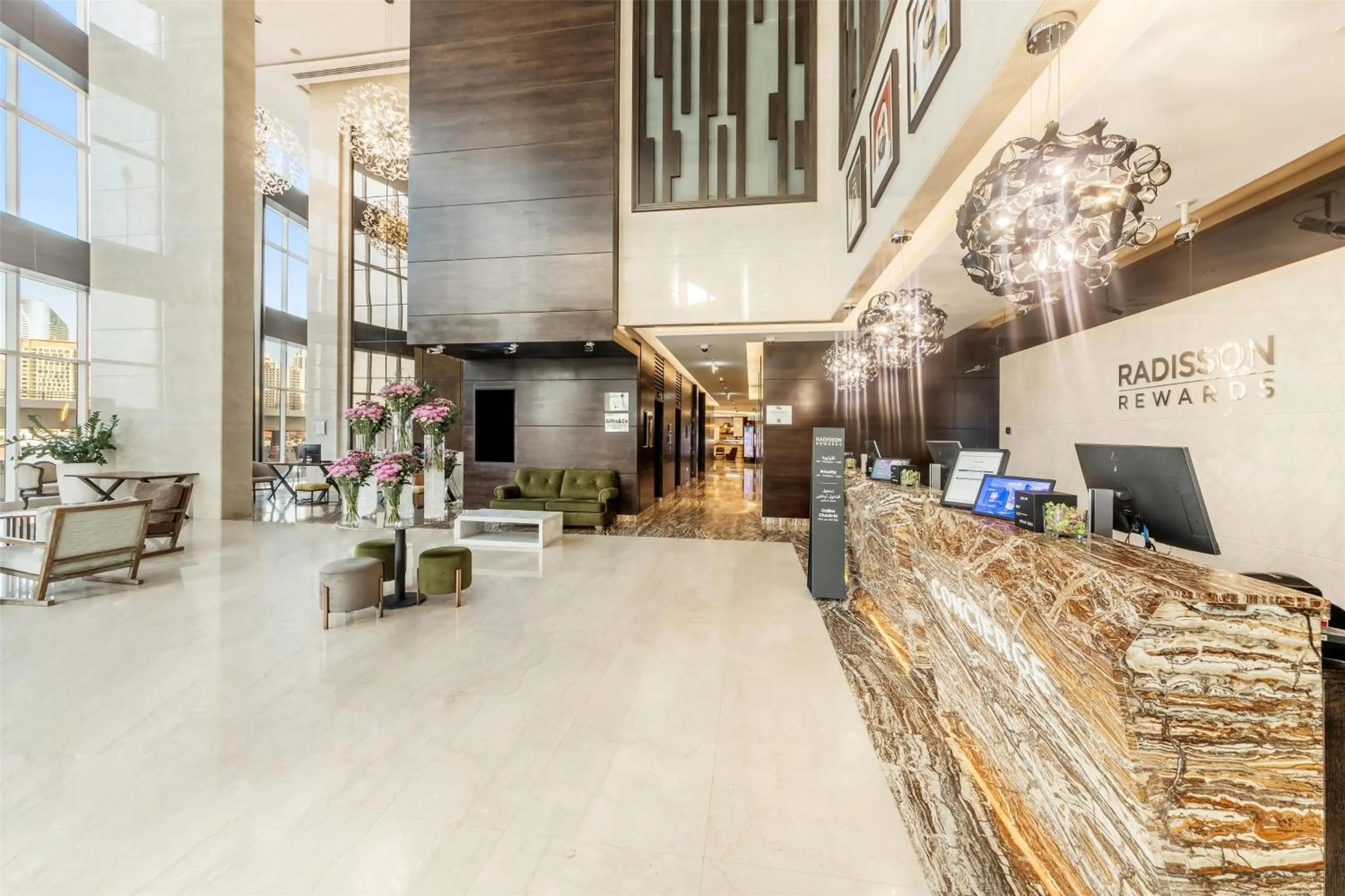 Lobby or reception in Radisson Blu Hotel, Dubai Canal View
