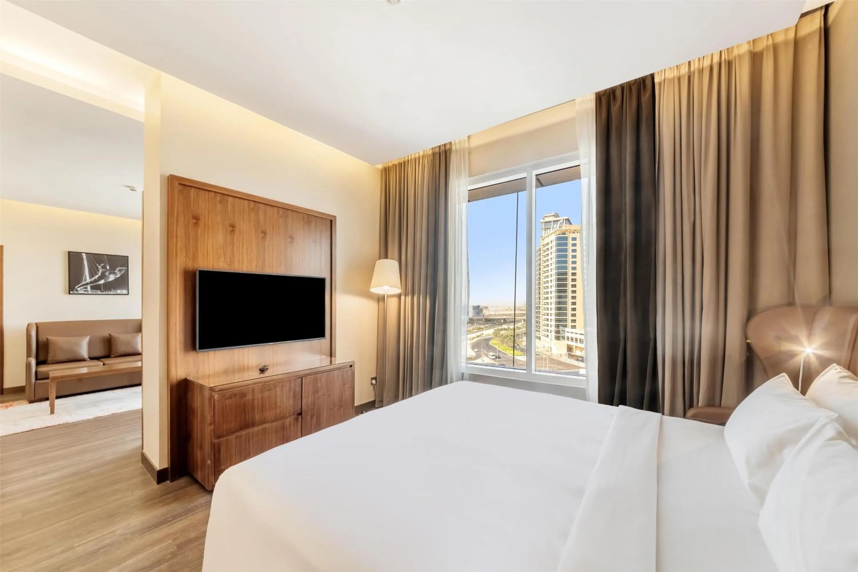 Photo of the whole room, Bed in Radisson Blu Hotel, Dubai Canal View