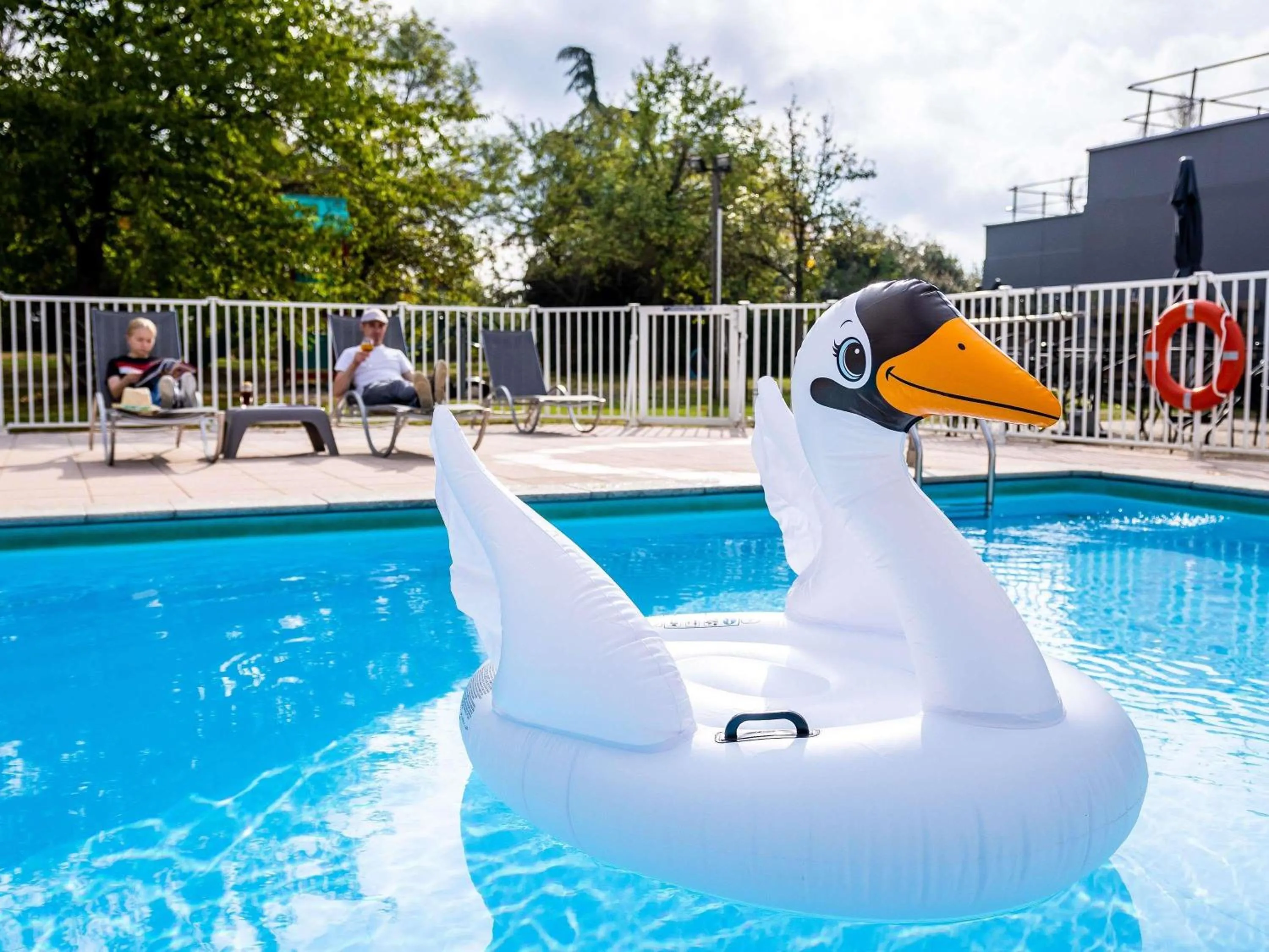 Pool view in Novotel Mulhouse Bâle Fribourg