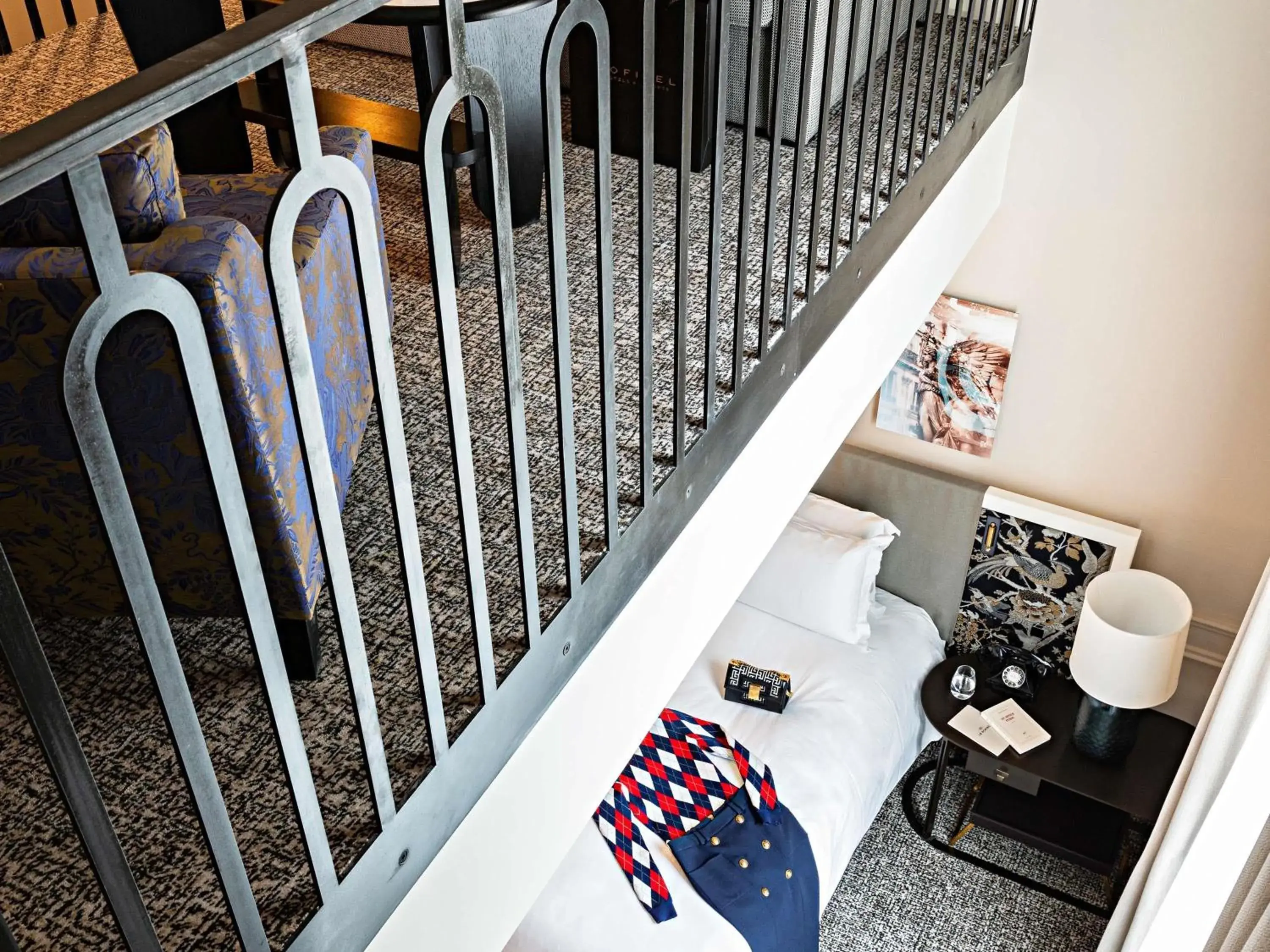 Bedroom in Sofitel Le Scribe Paris Opera Bedroom in Sofitel Le Scribe Paris Opera