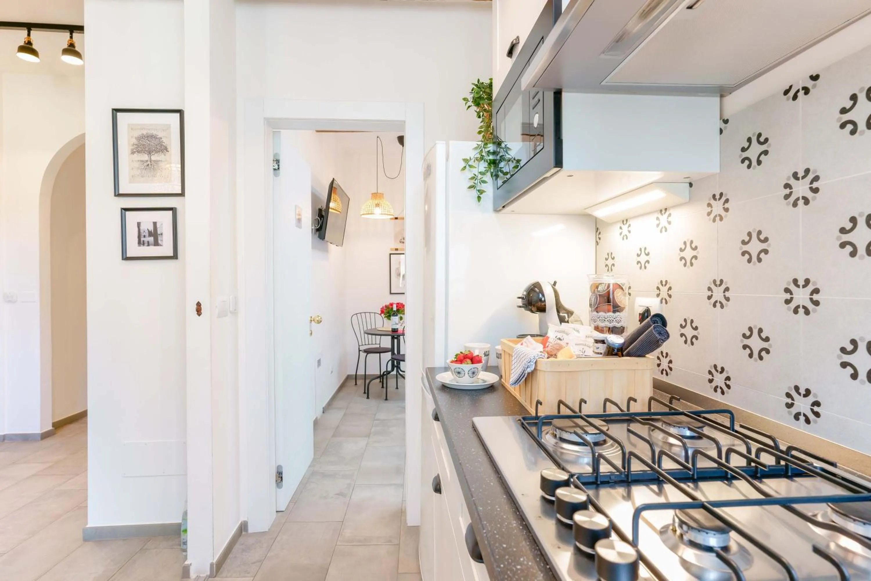 Kitchen or kitchenette in B&B Il Viaggio Bologna
