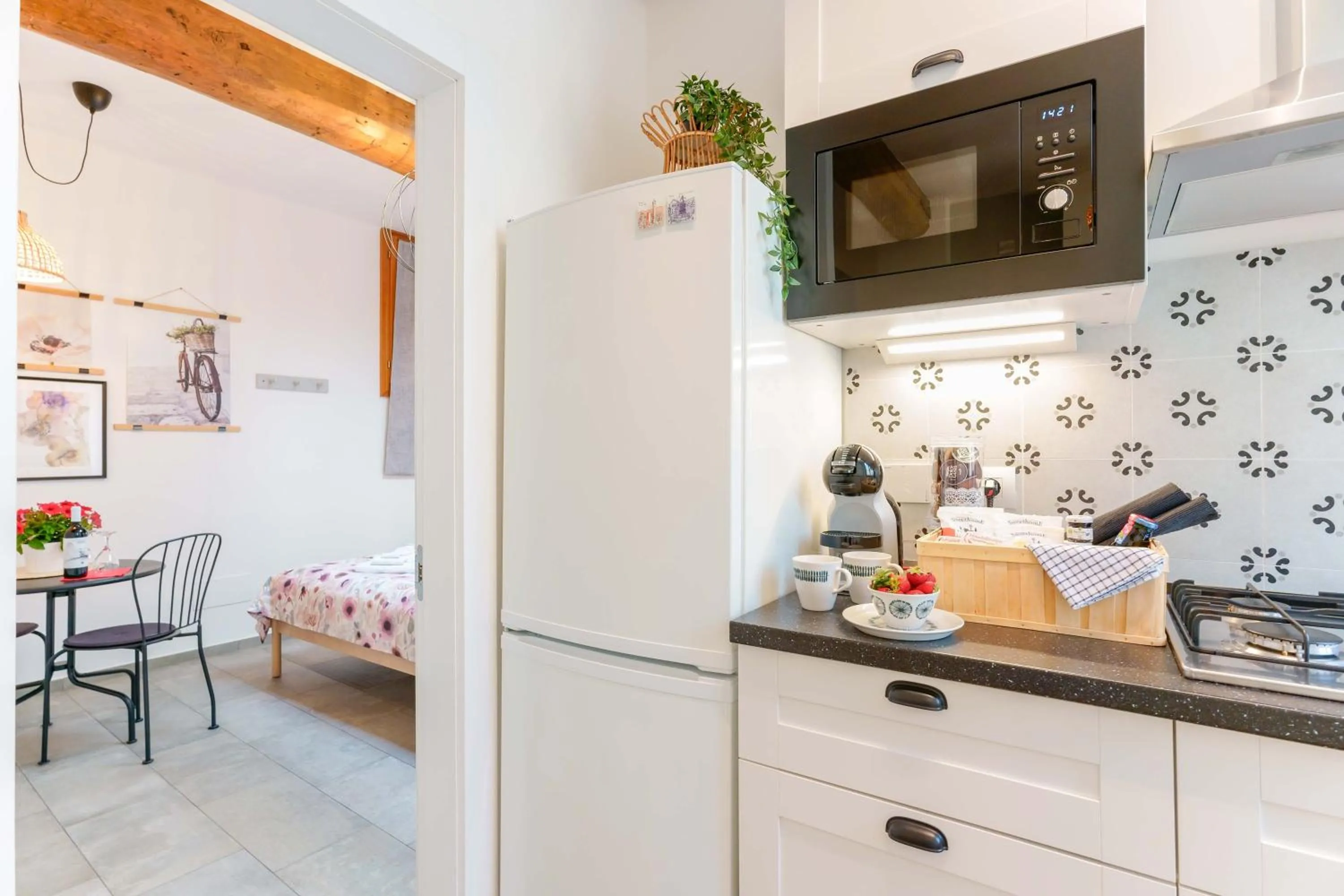 Kitchen or kitchenette in B&B Il Viaggio Bologna