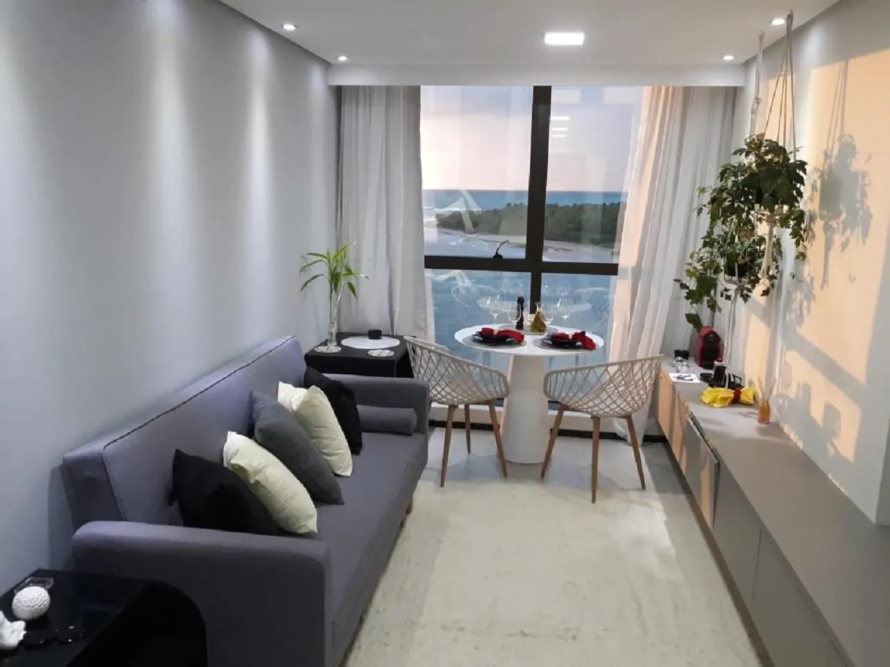 Living room in Flat Beach Barra - Praia do Paiva - Ilha do amor