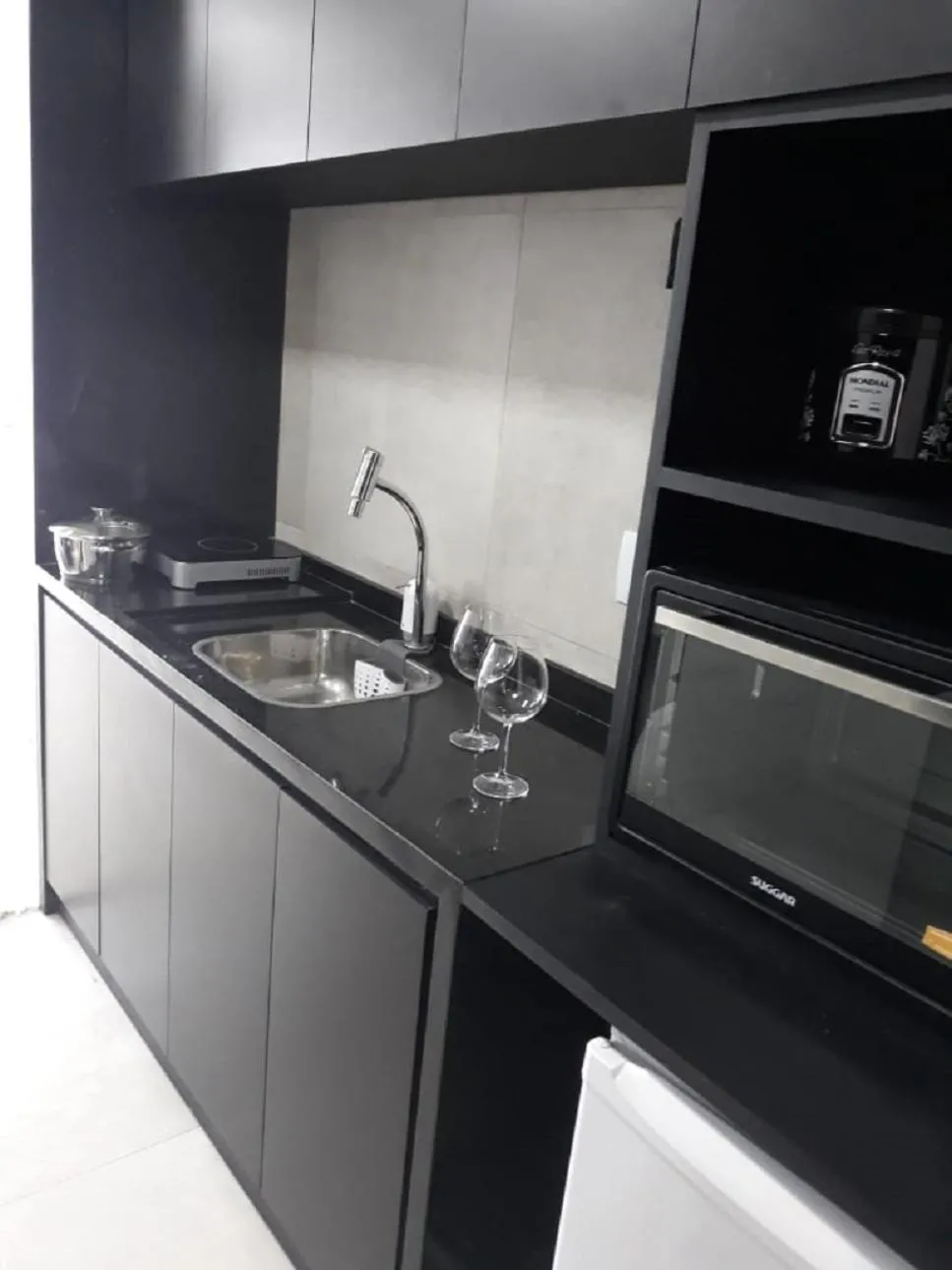 Kitchen or kitchenette in Flat Beach Barra - Praia do Paiva - Ilha do amor