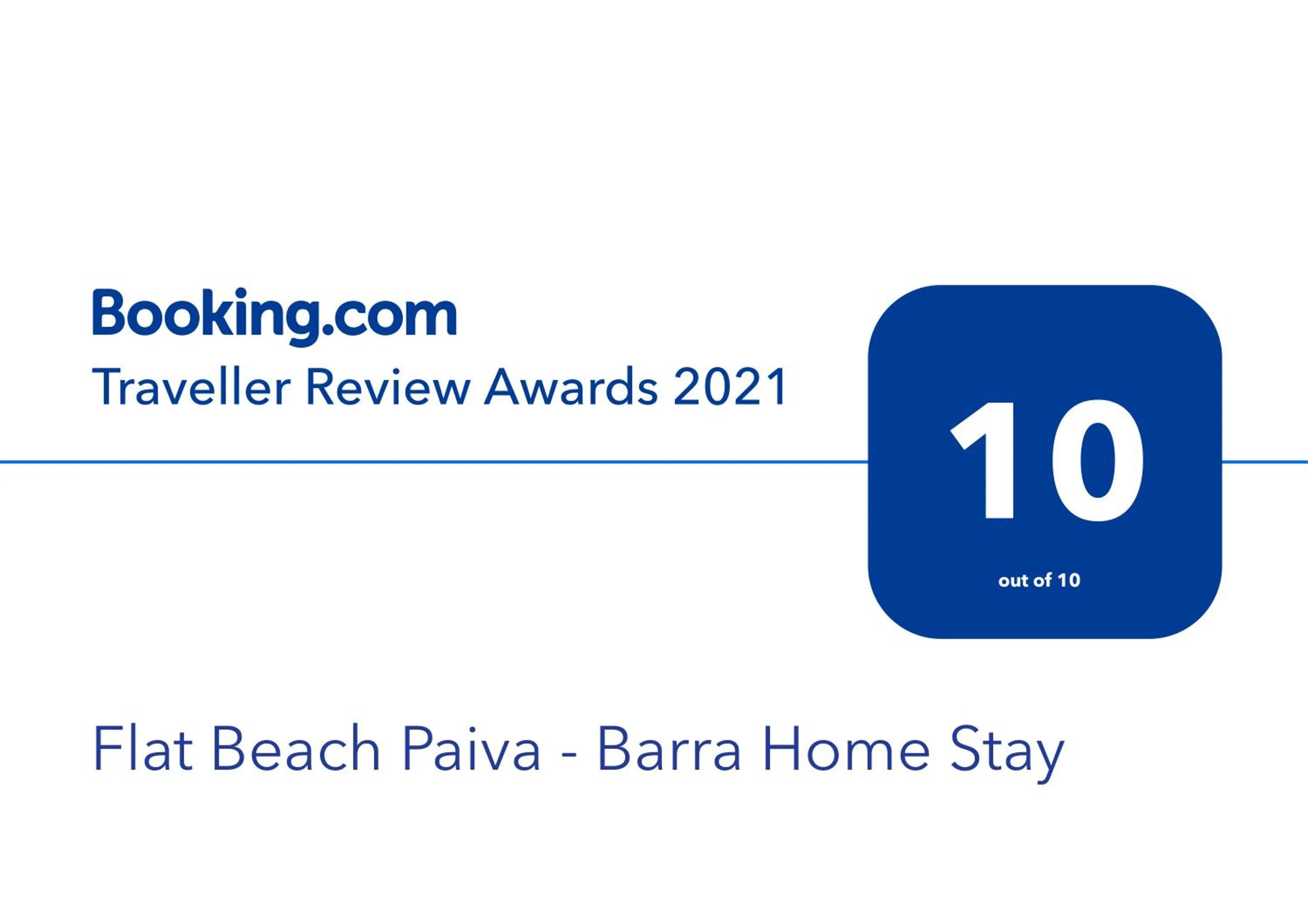 Certificate/Award in Flat Beach Barra - Praia do Paiva - Ilha do amor