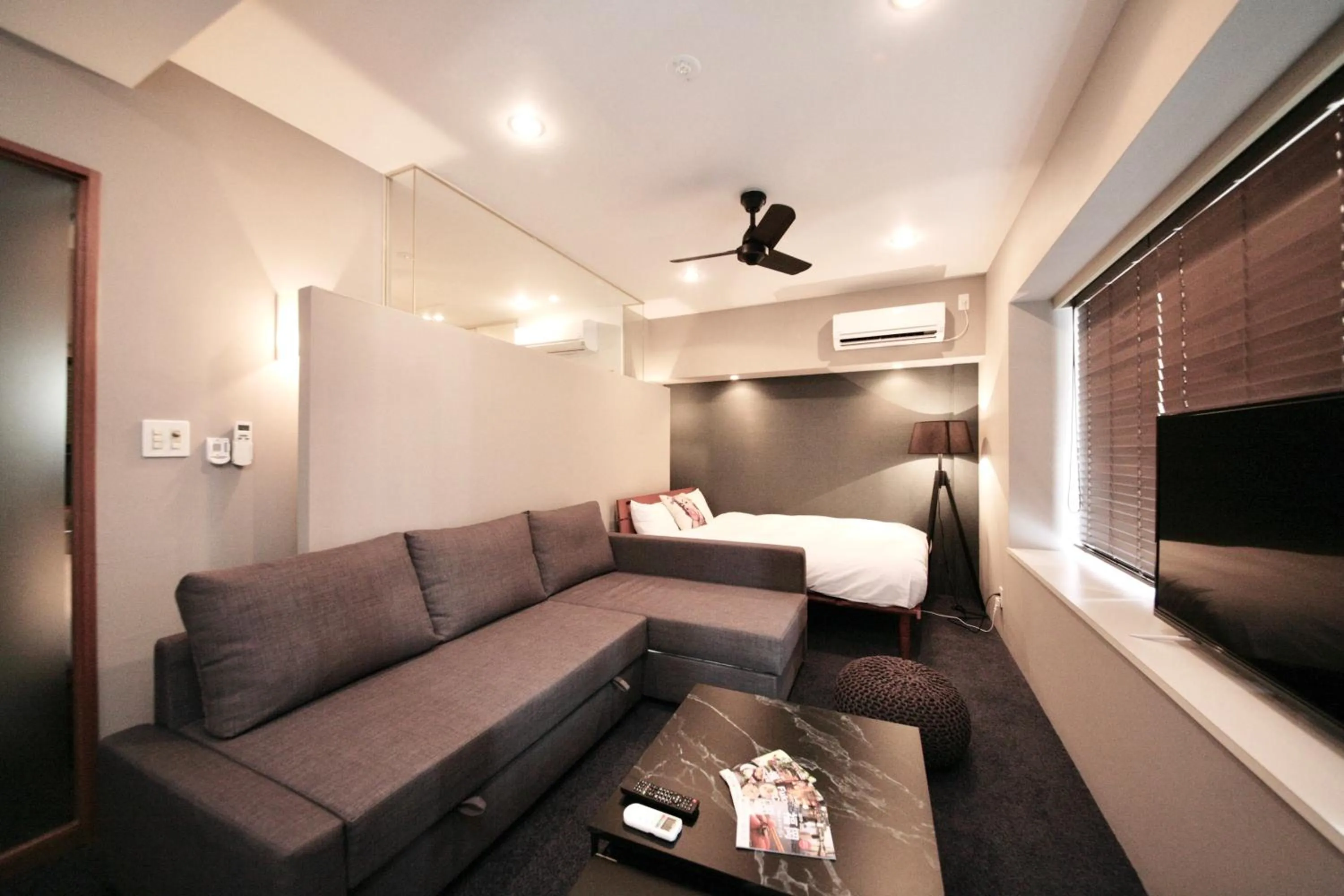 Photo of the whole room, Bed in ZONK HOTEL Nakasu