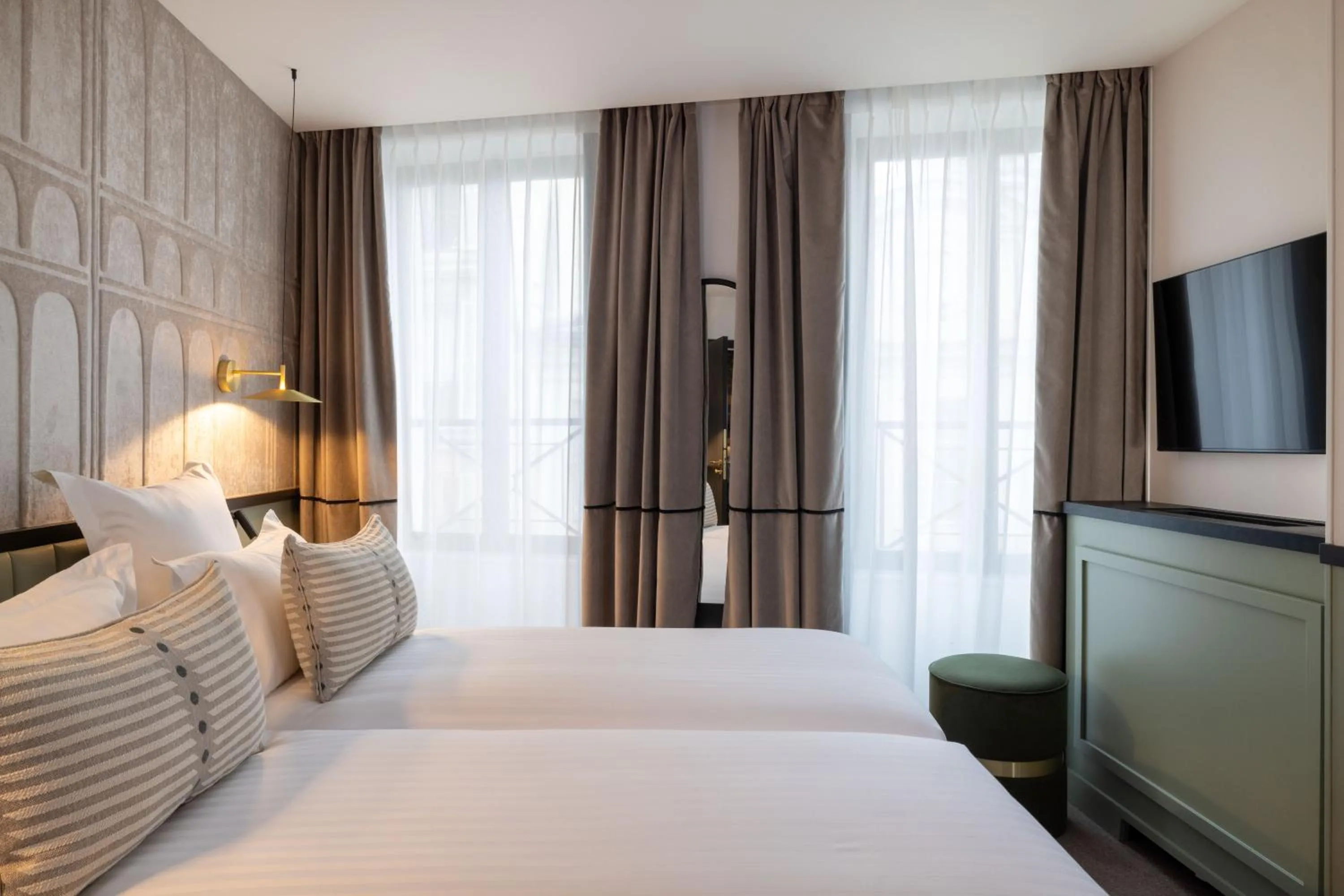 Photo of the whole room, Bed in Hotel Grand Coeur Latin