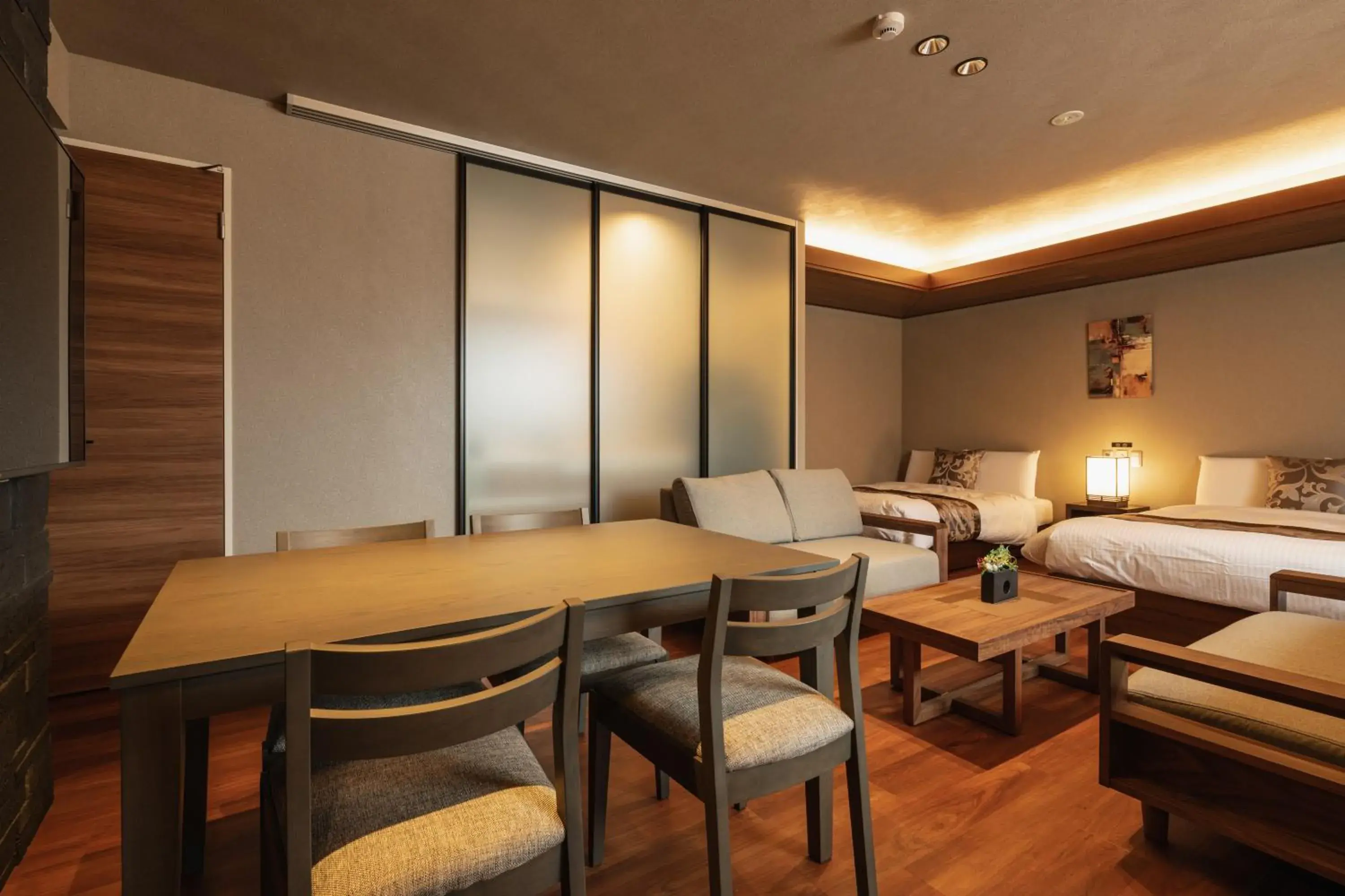 Living room, Bed in GRAND BASE Beppu Living room, Bed in GRAND BASE Beppu